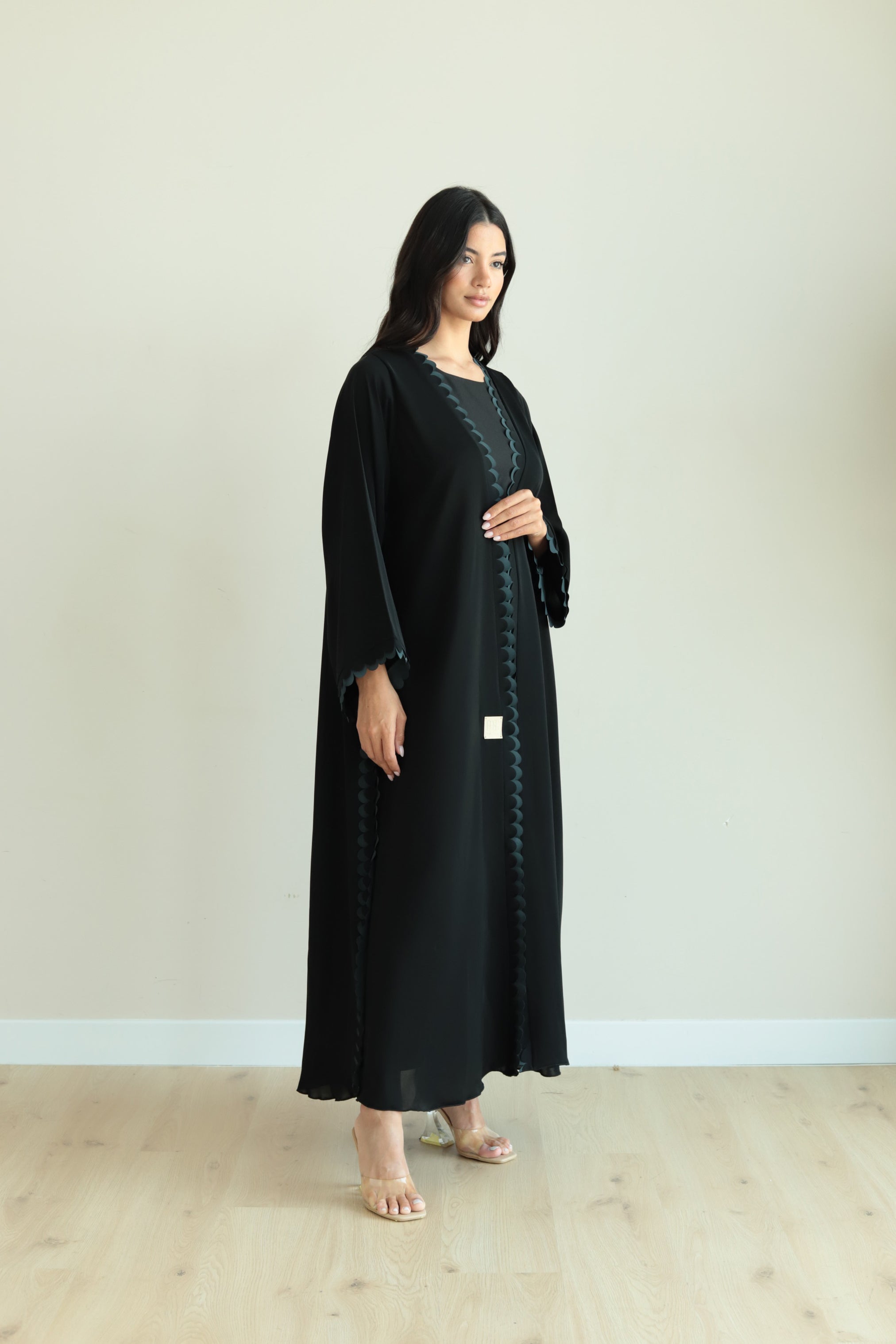 Basic Circles (Black & Green Abaya)