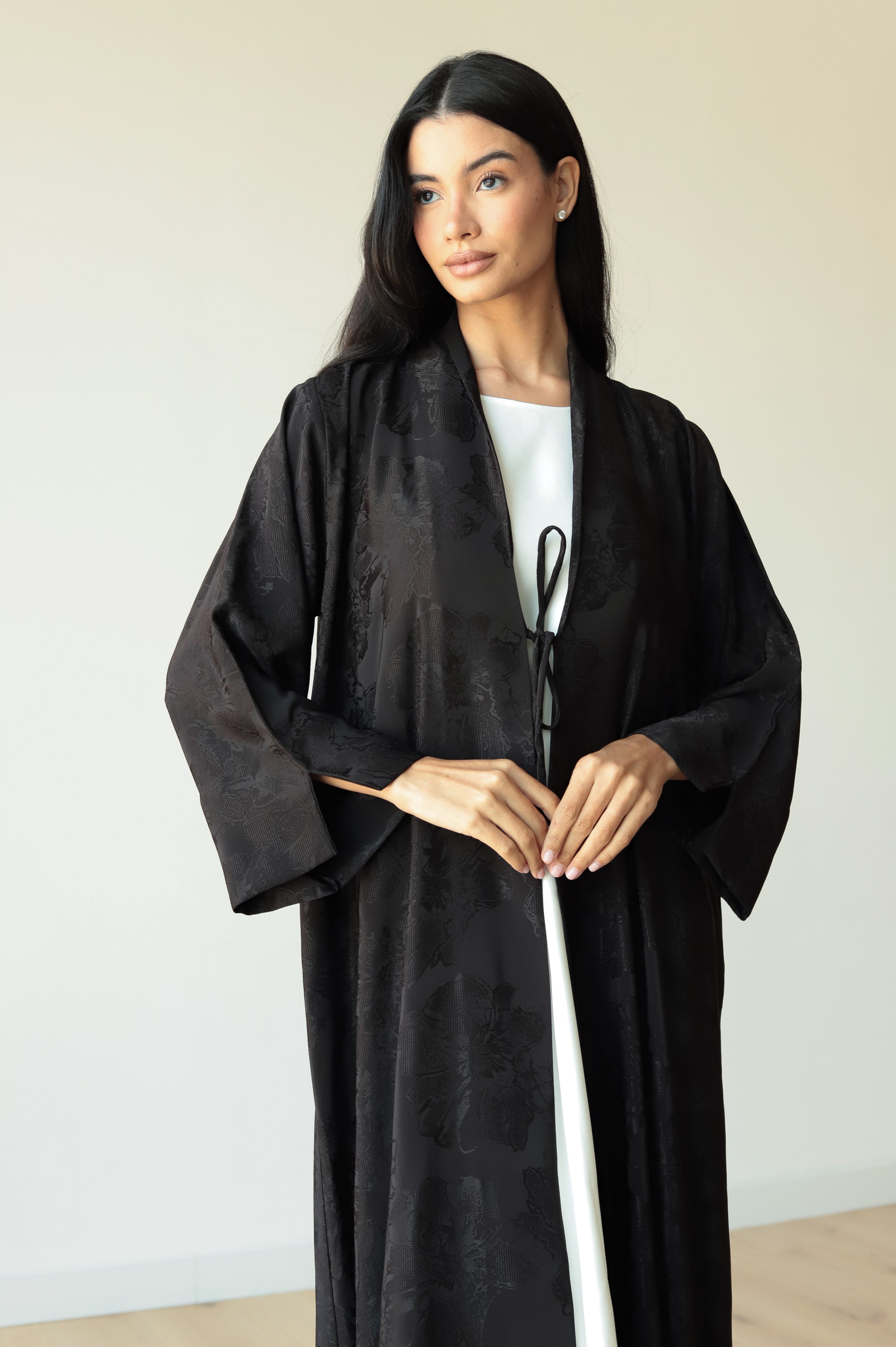 Basic Knots ( Brown Abaya) - BasicAbaya