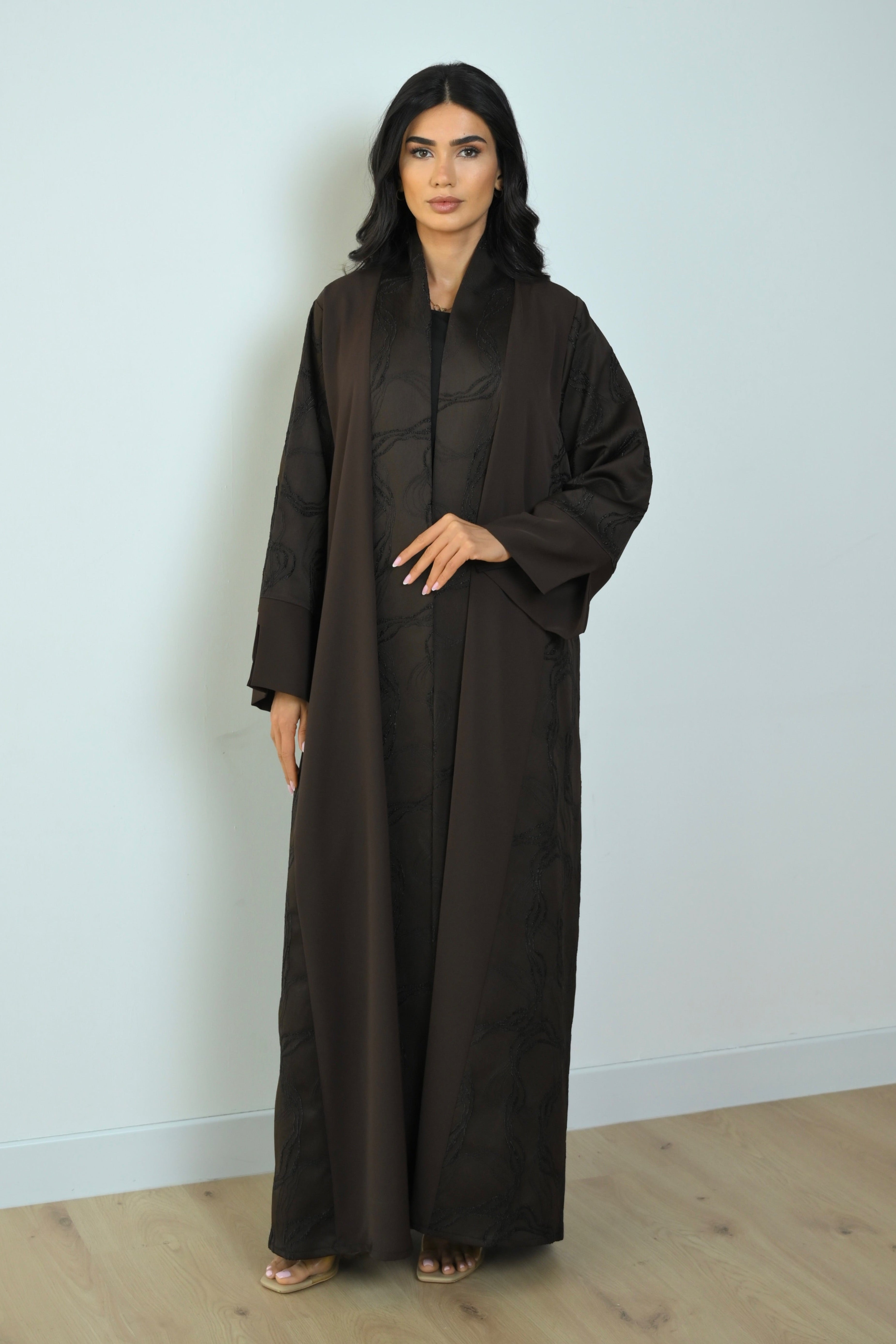 Basic Nada Panel (Brown Abaya) - BasicAbaya