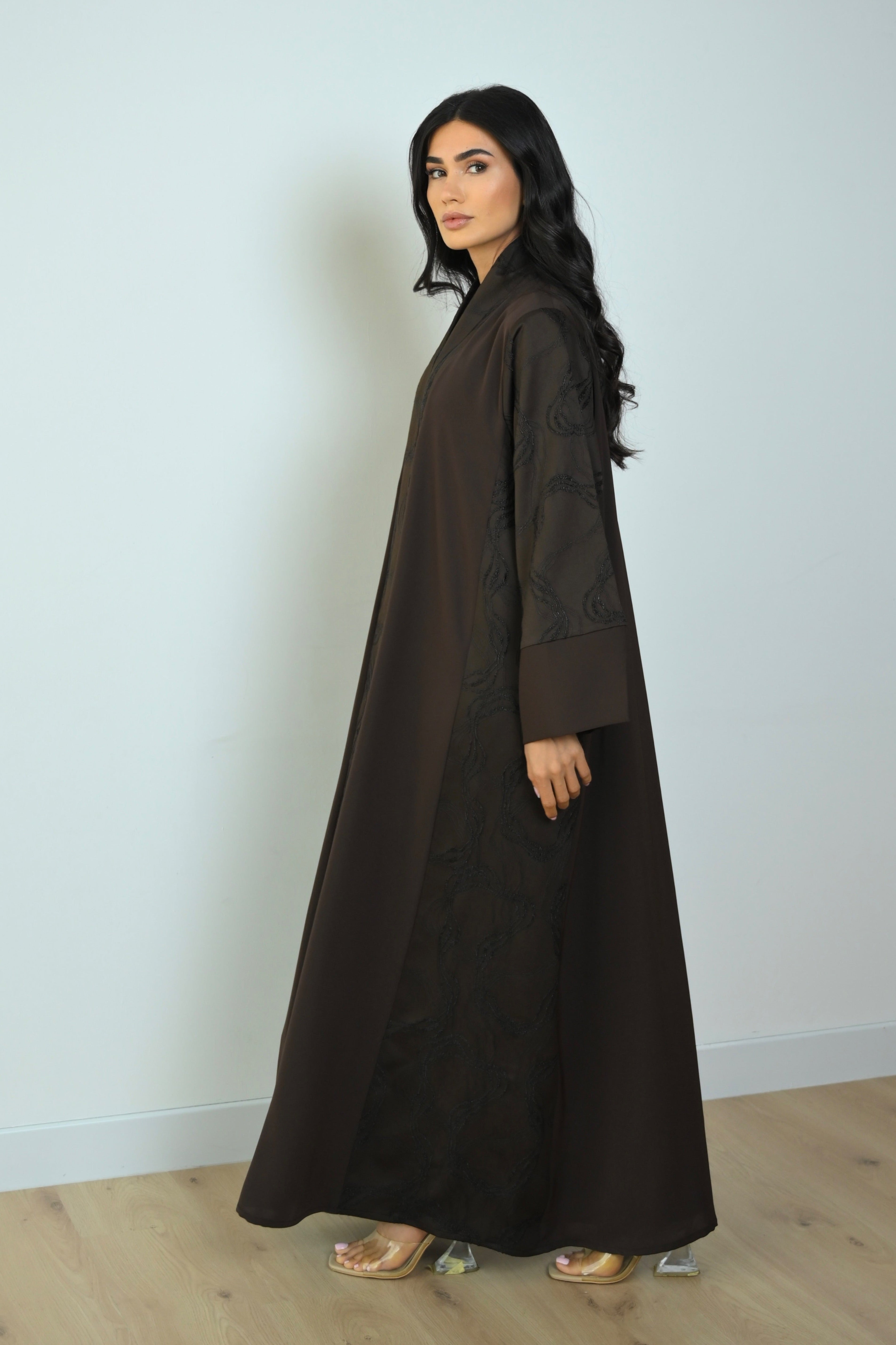 Basic Nada Panel (Brown Abaya) - BasicAbaya