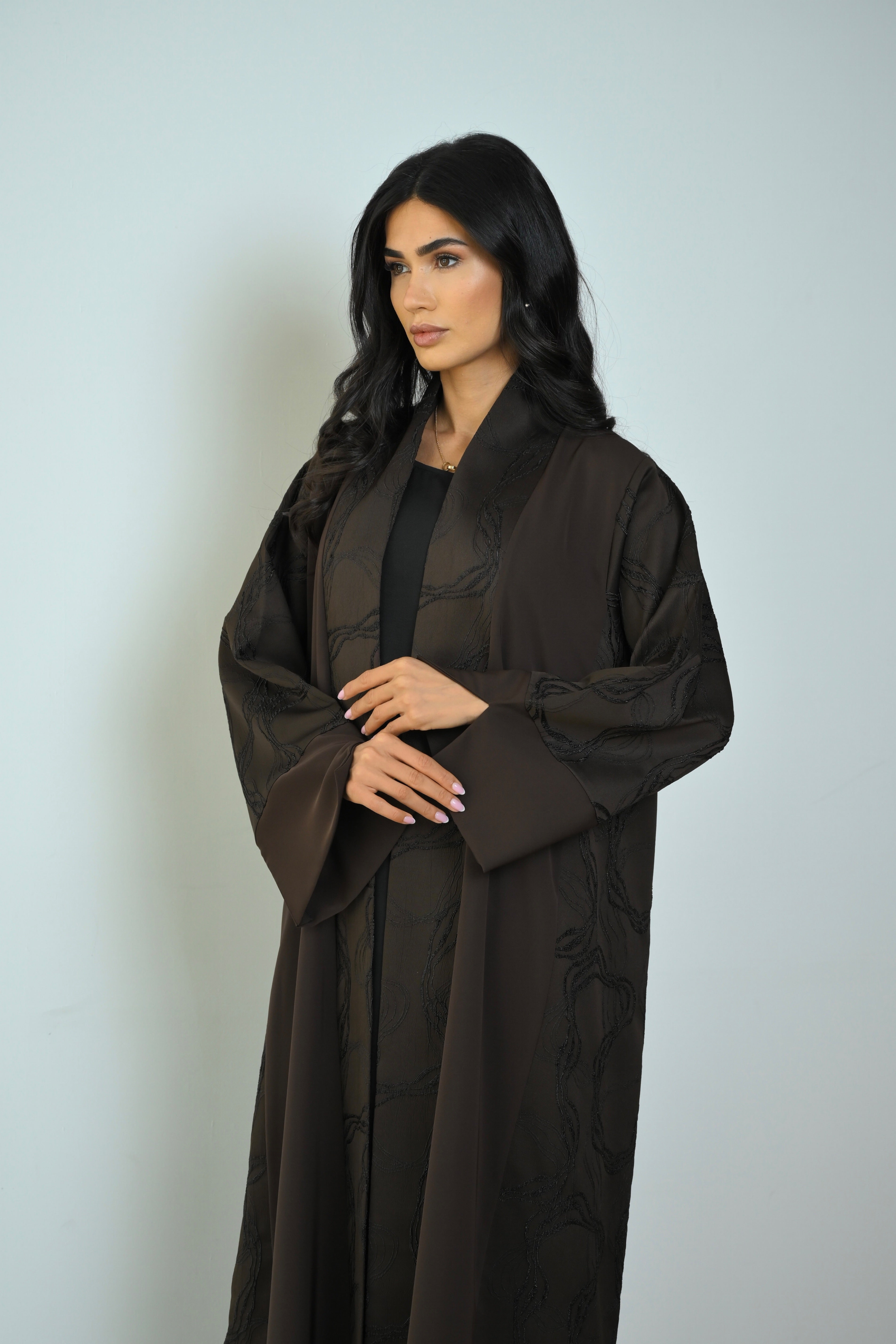 Basic Nada Panel (Brown Abaya) - BasicAbaya
