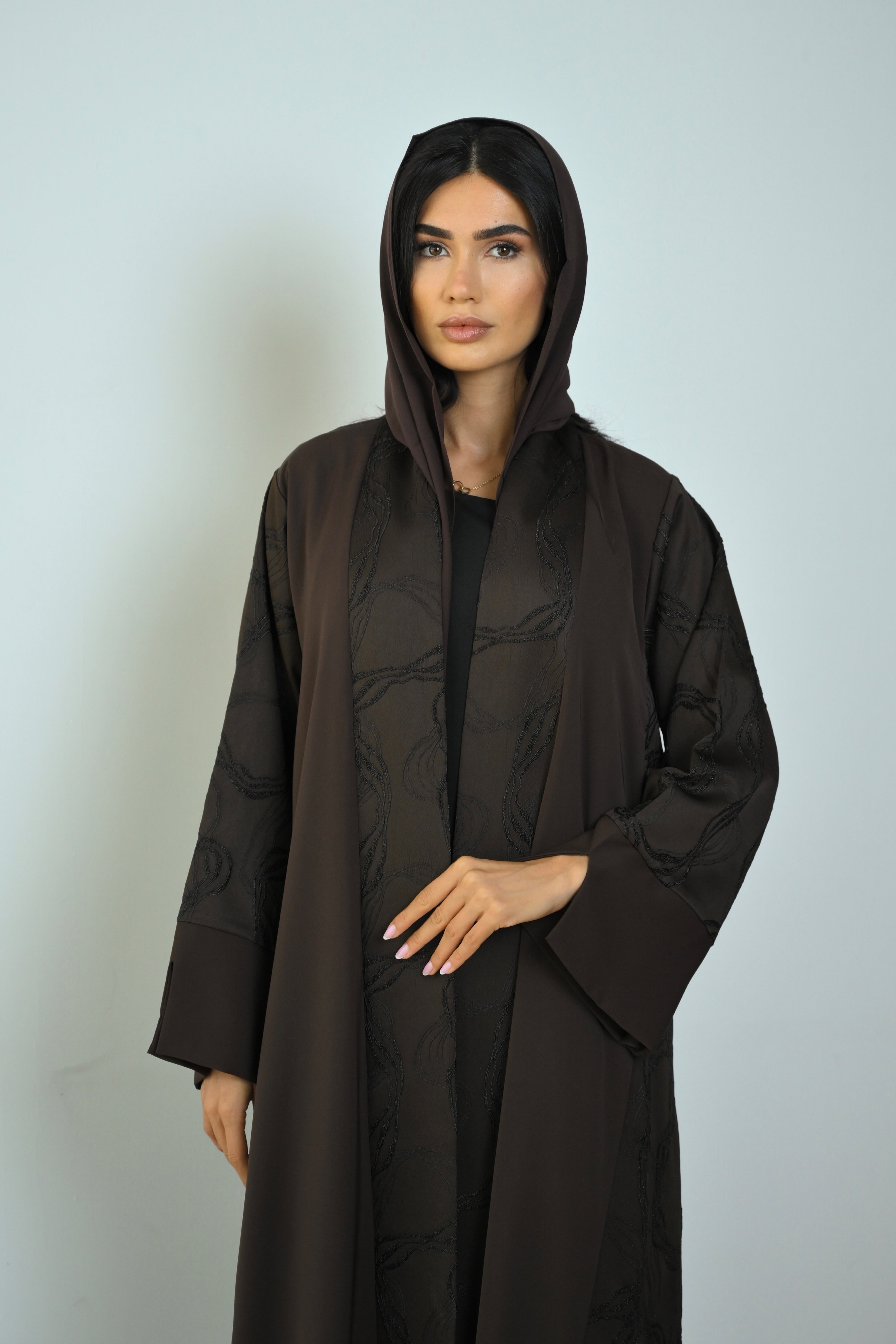 Basic Nada Panel (Brown Abaya) - BasicAbaya