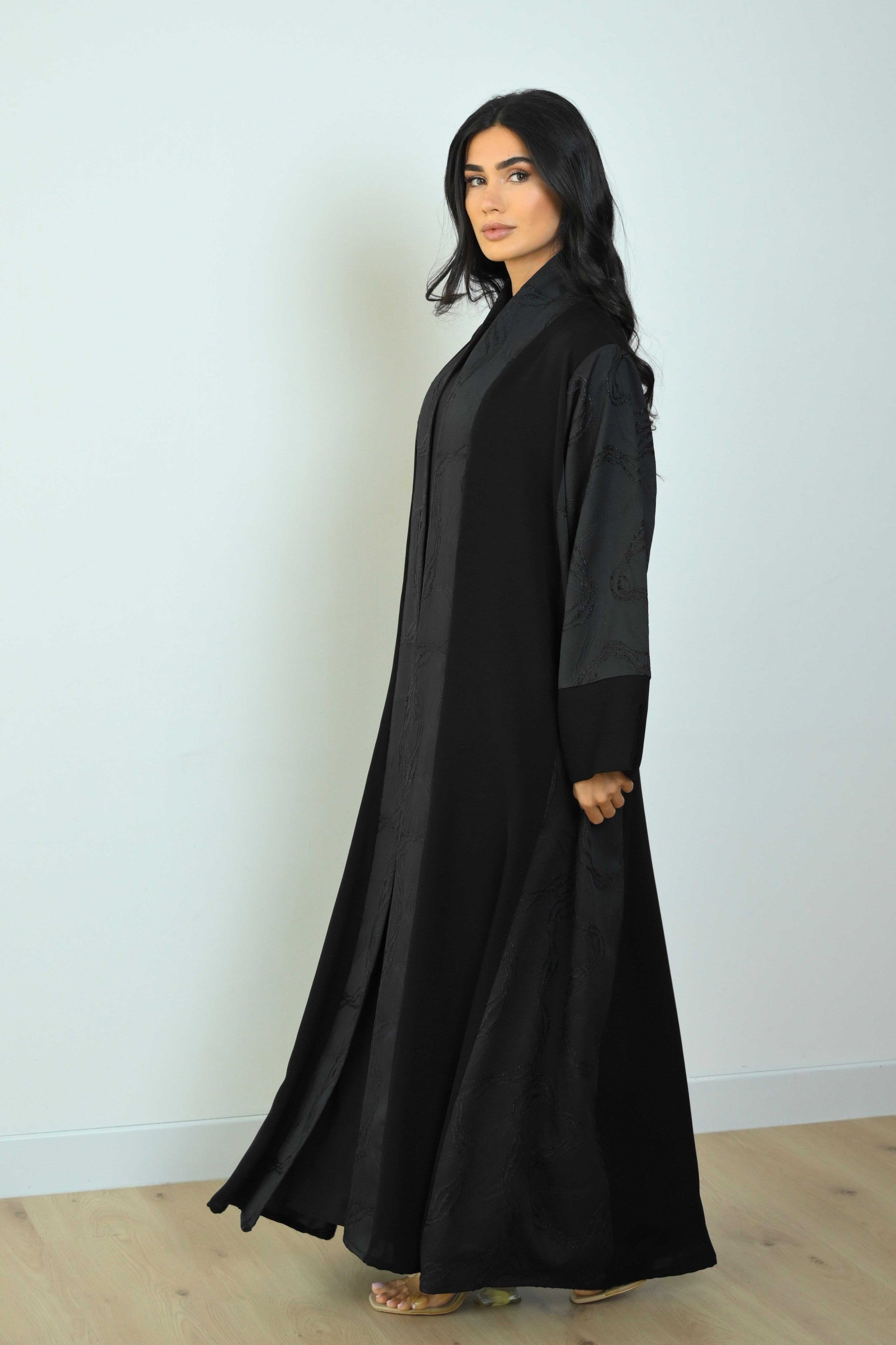 Basic Nada Panel (Black Abaya) - BasicAbaya