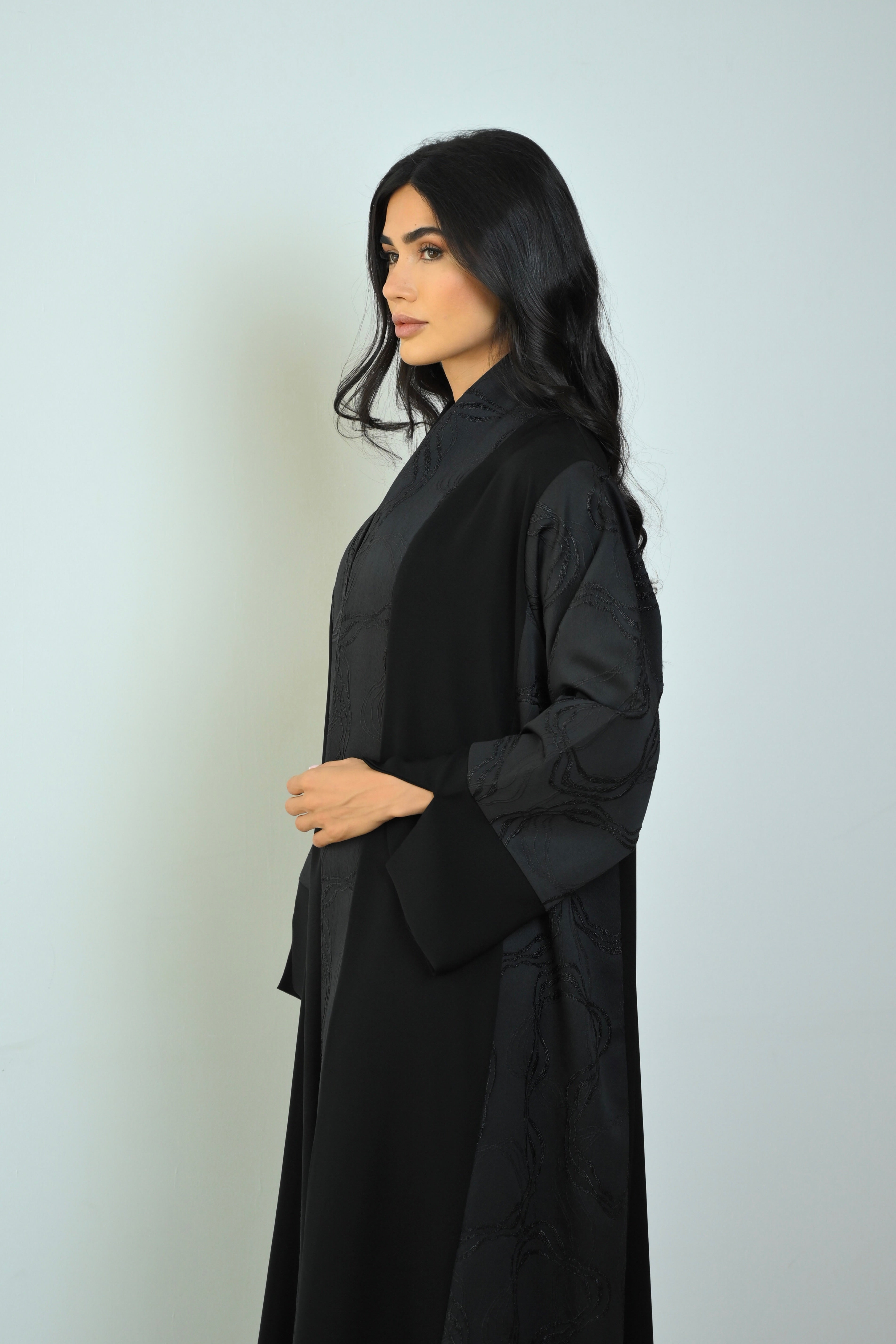 Basic Nada Panel (Black Abaya) - BasicAbaya