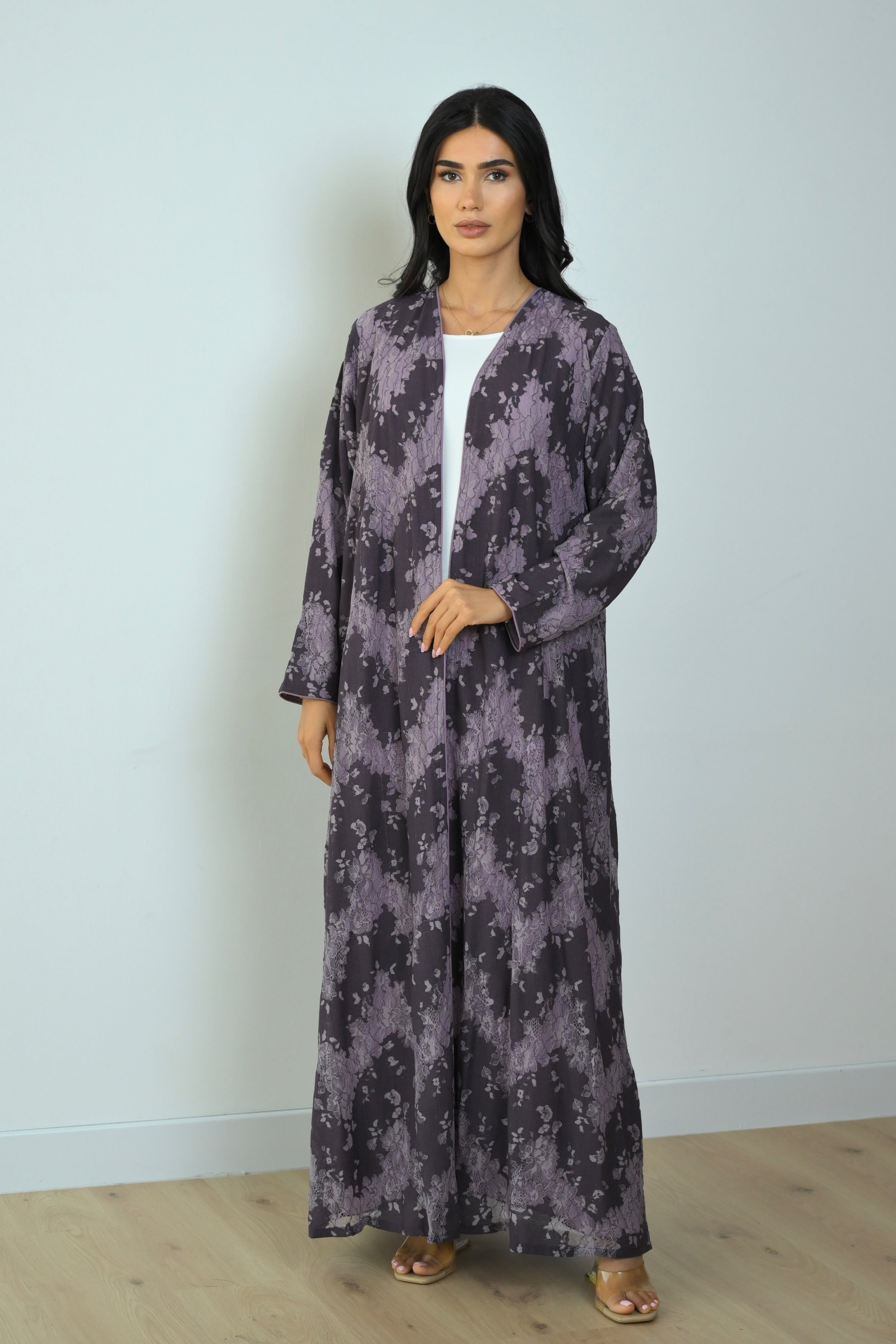 Basic Linen Dantel (Purple Abaya)