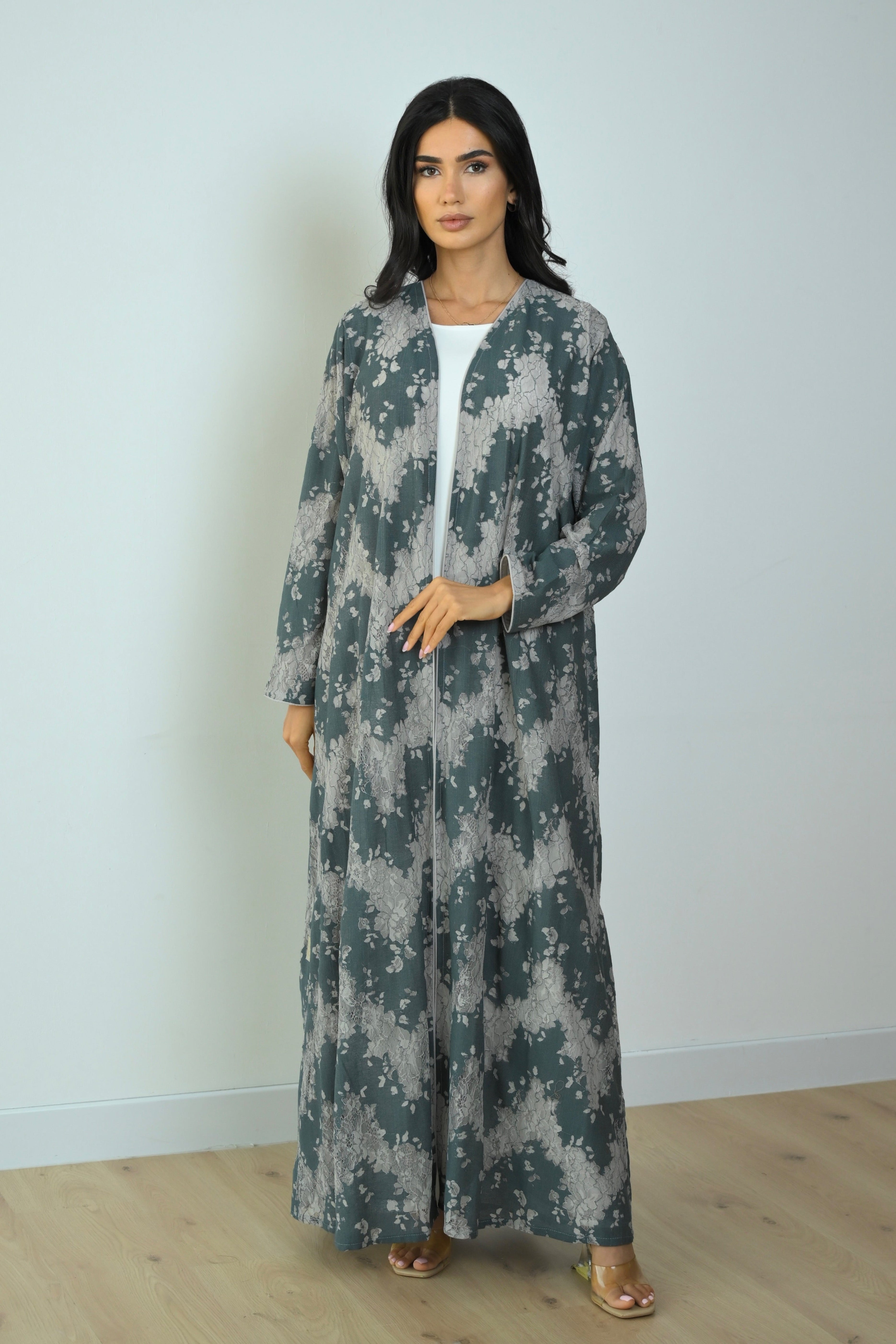 Basic Linen Dantel (Teal Abaya)