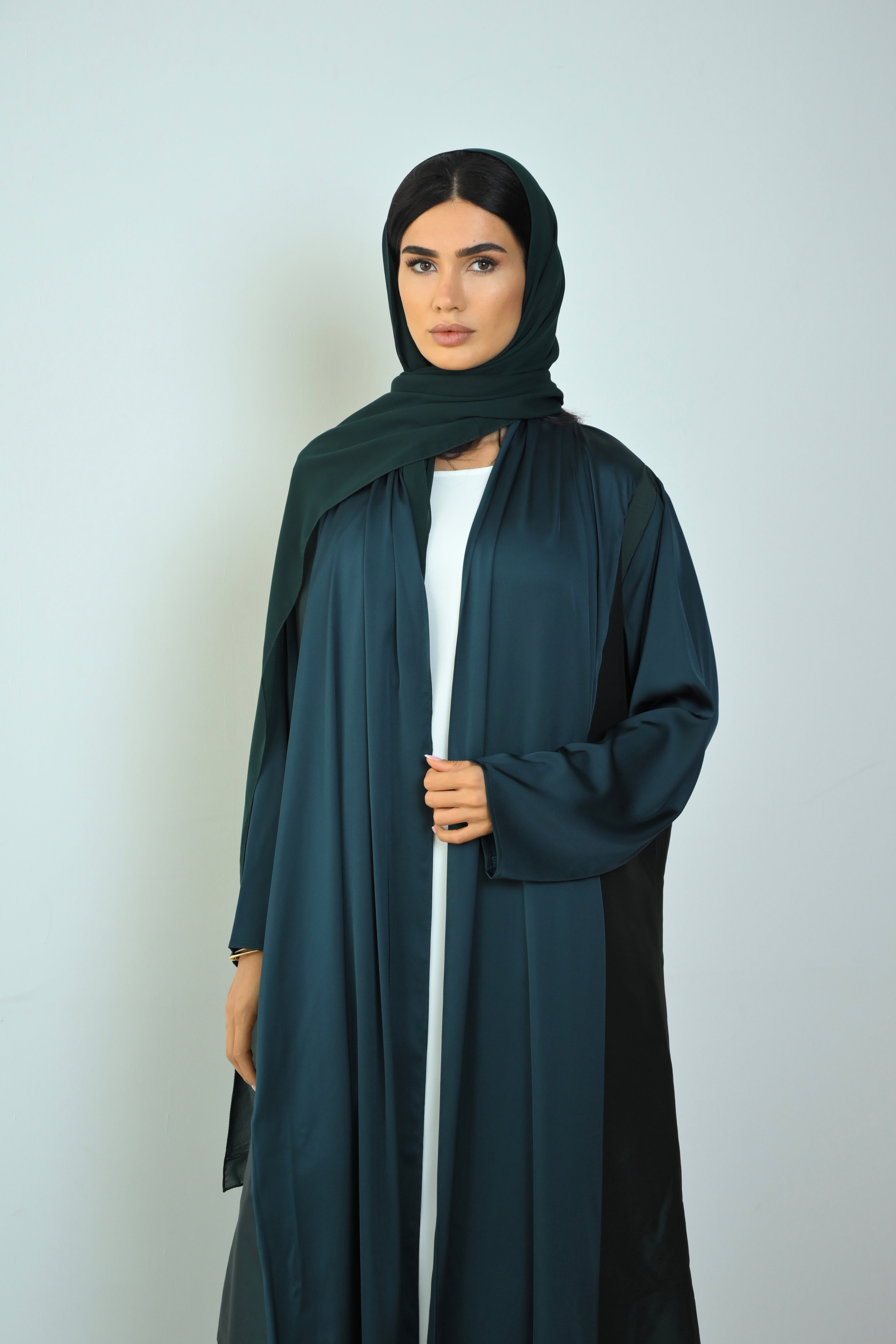 Basic Tafetta (Green Abaya) - BasicAbaya