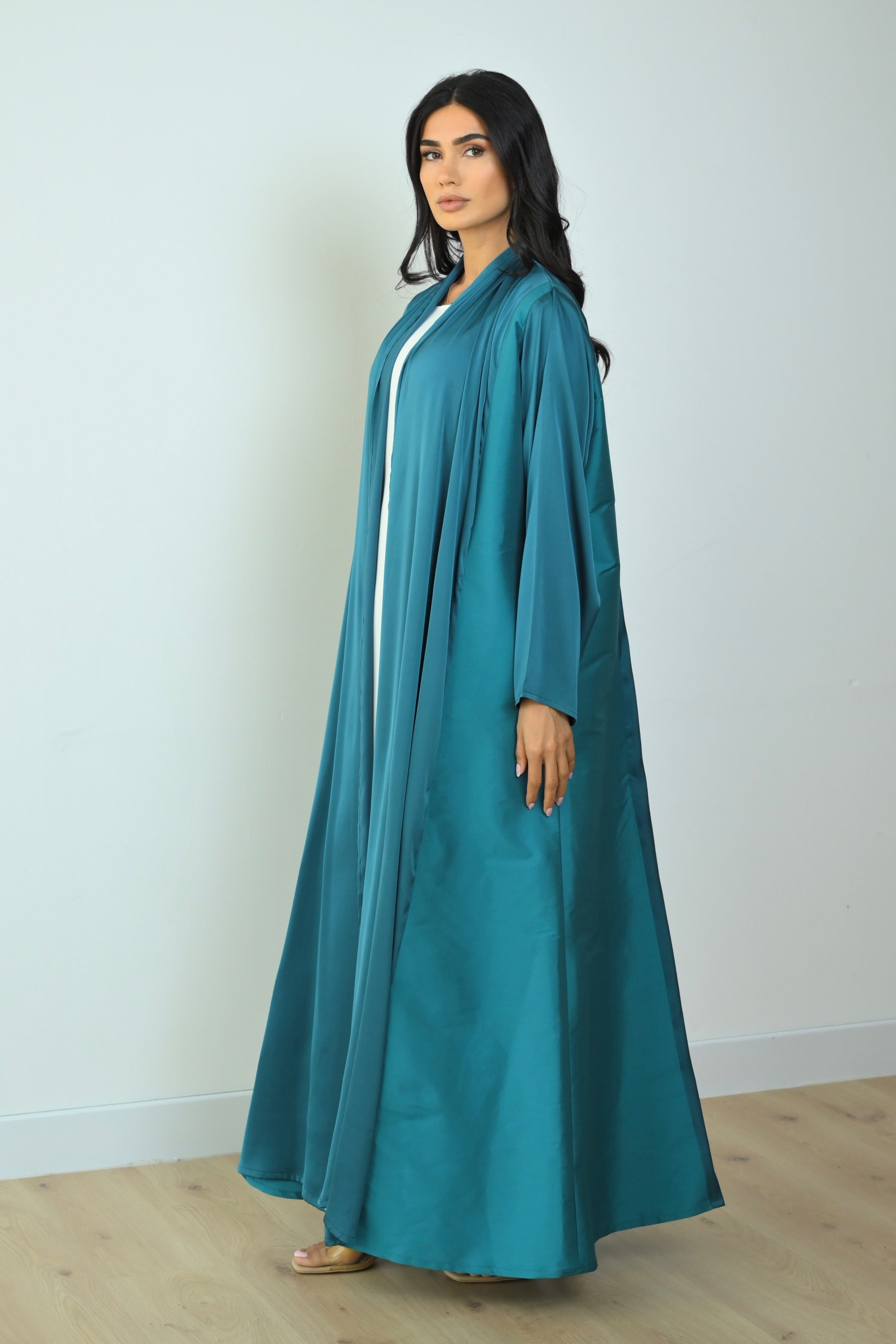 Basic Tafetta (Teal Abaya) - BasicAbaya