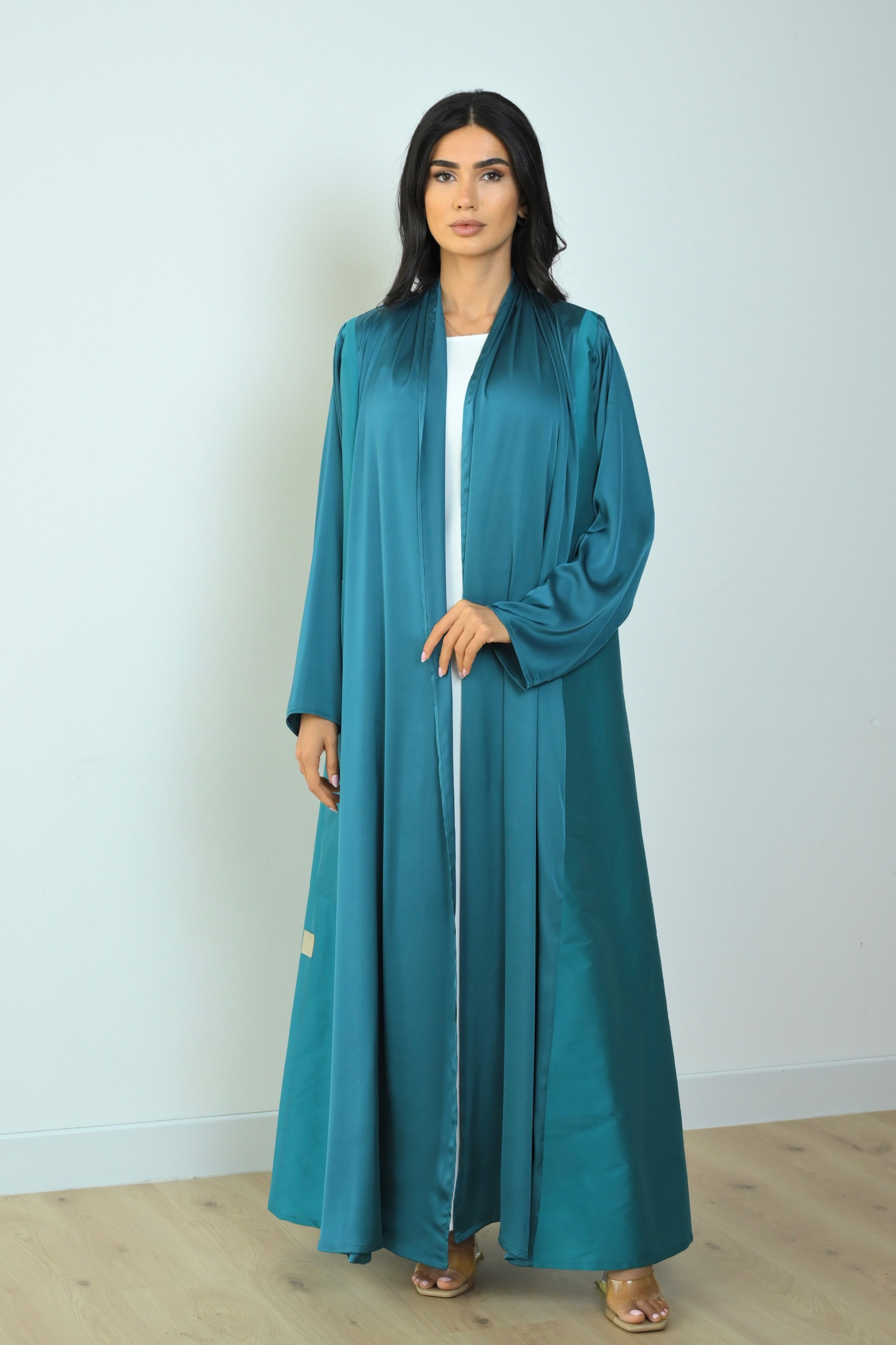Basic Tafetta (Teal Abaya) - BasicAbaya
