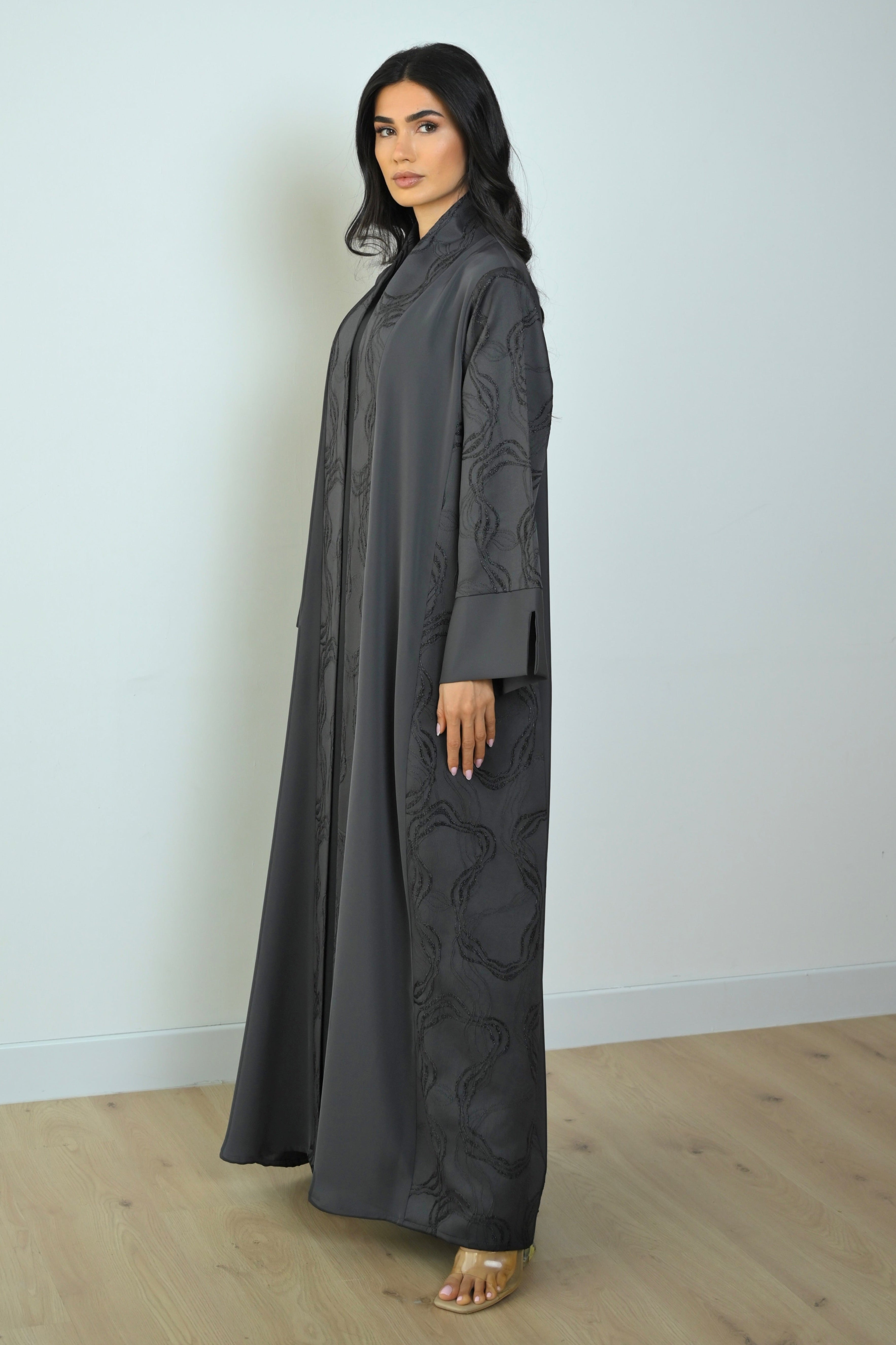 Basic Nada Panel (Grey Abaya) - BasicAbaya