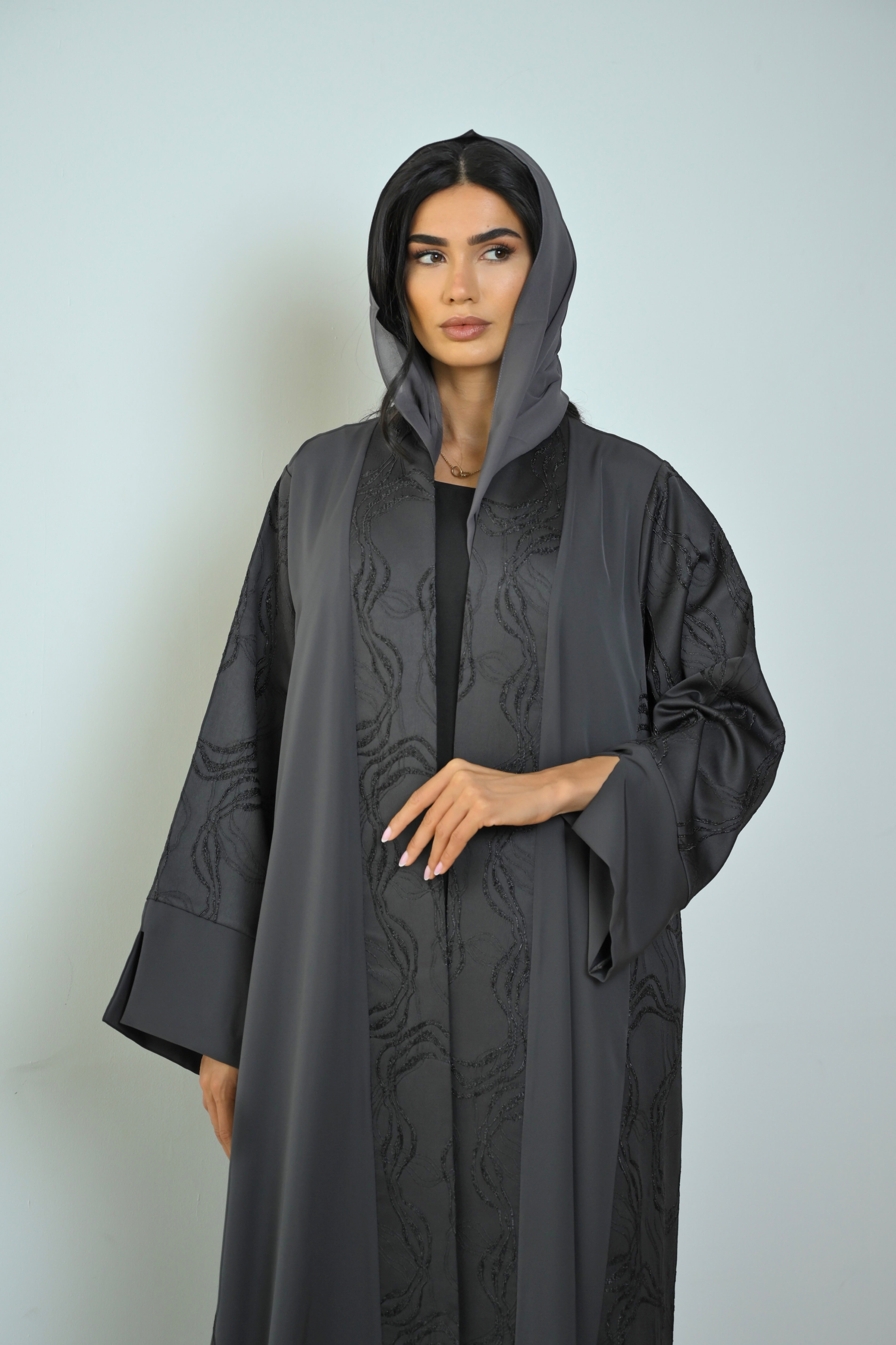 Basic Nada Panel (Grey Abaya) - BasicAbaya