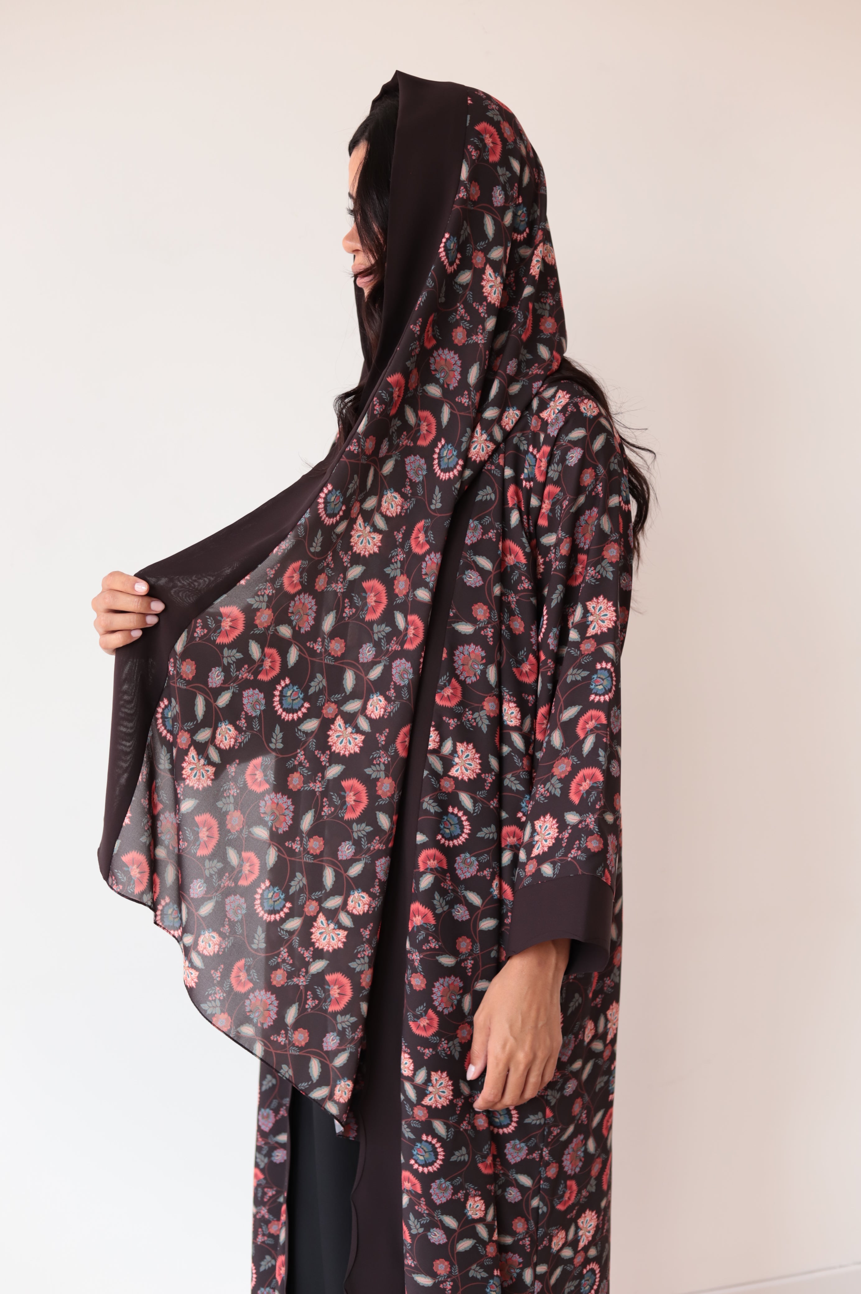 Basic Printed Boho (Brown Abaya)