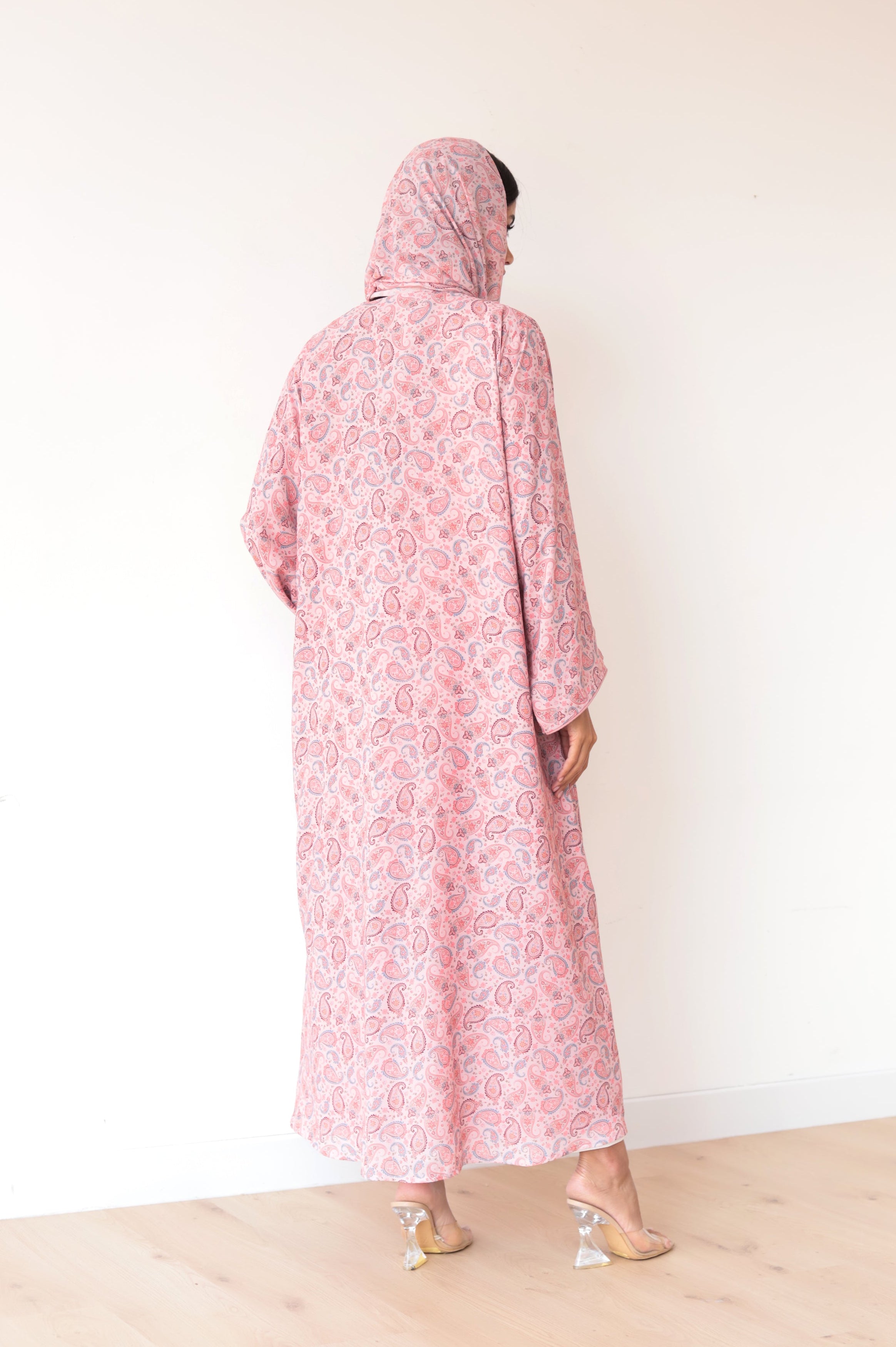 Basic Printed Paisley (Pink Abaya)