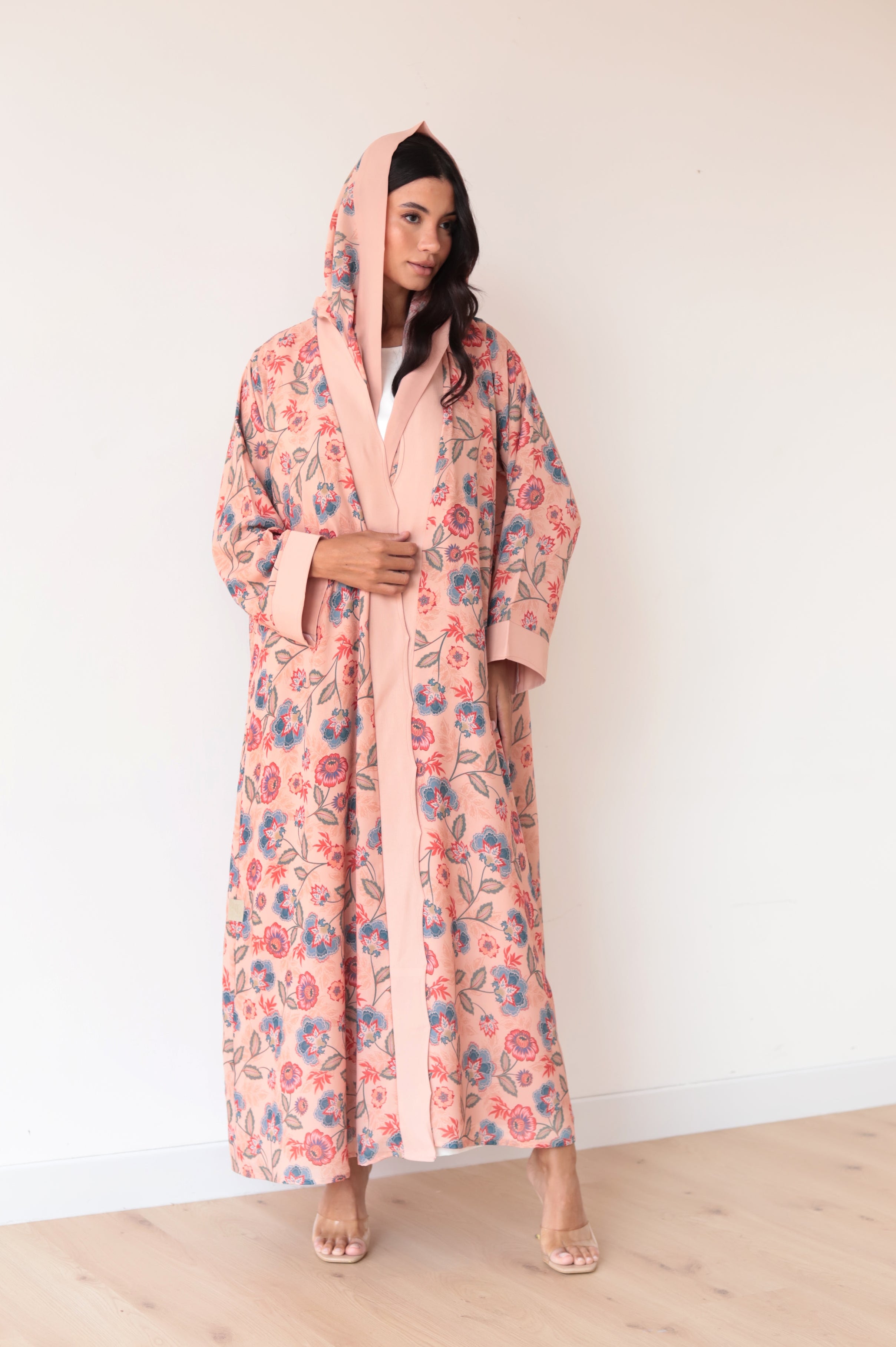 Basic Printed Boho (Peach Abaya)