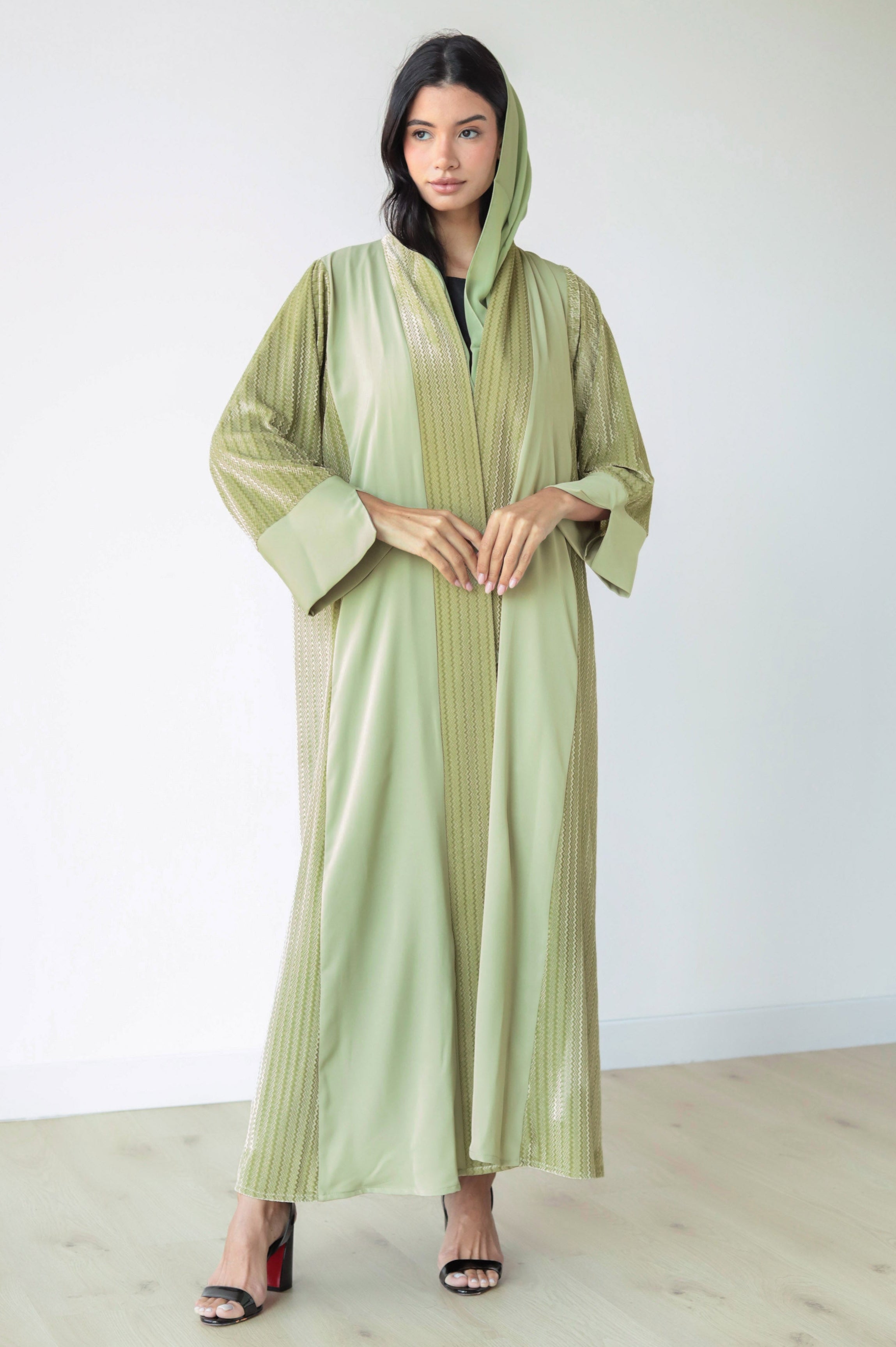 Basic Velvet Nada (Sage Green Abaya)