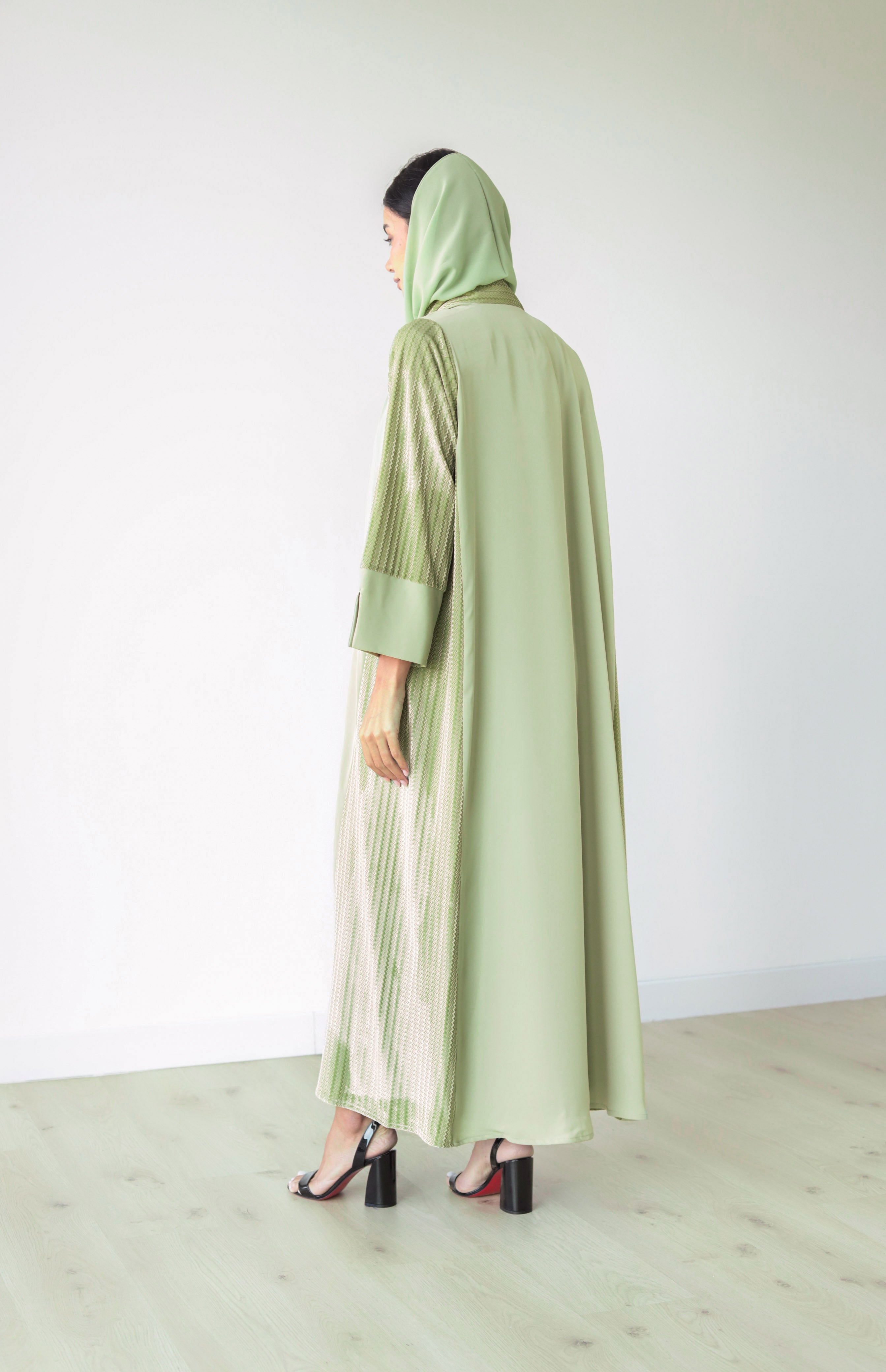 Basic Velvet Nada (Sage Green Abaya)