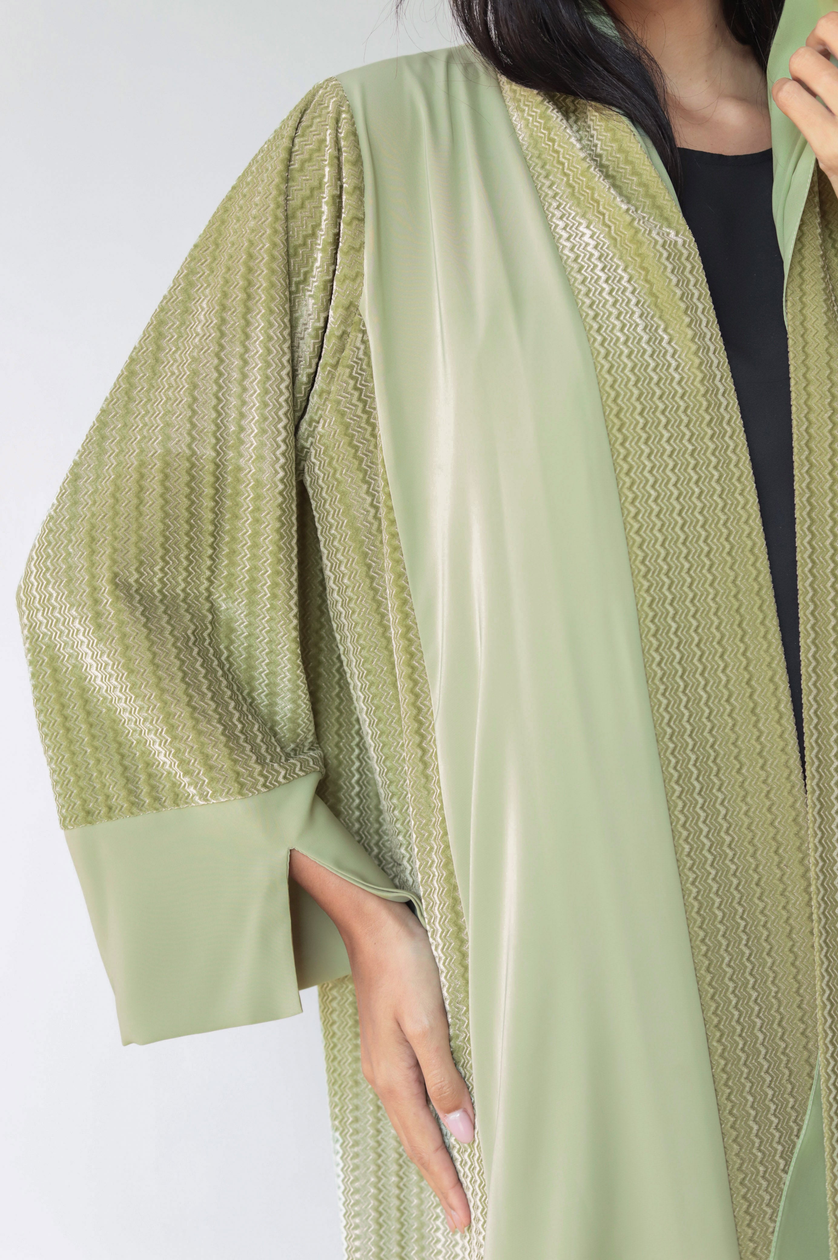 Basic Velvet Nada (Sage Green Abaya)