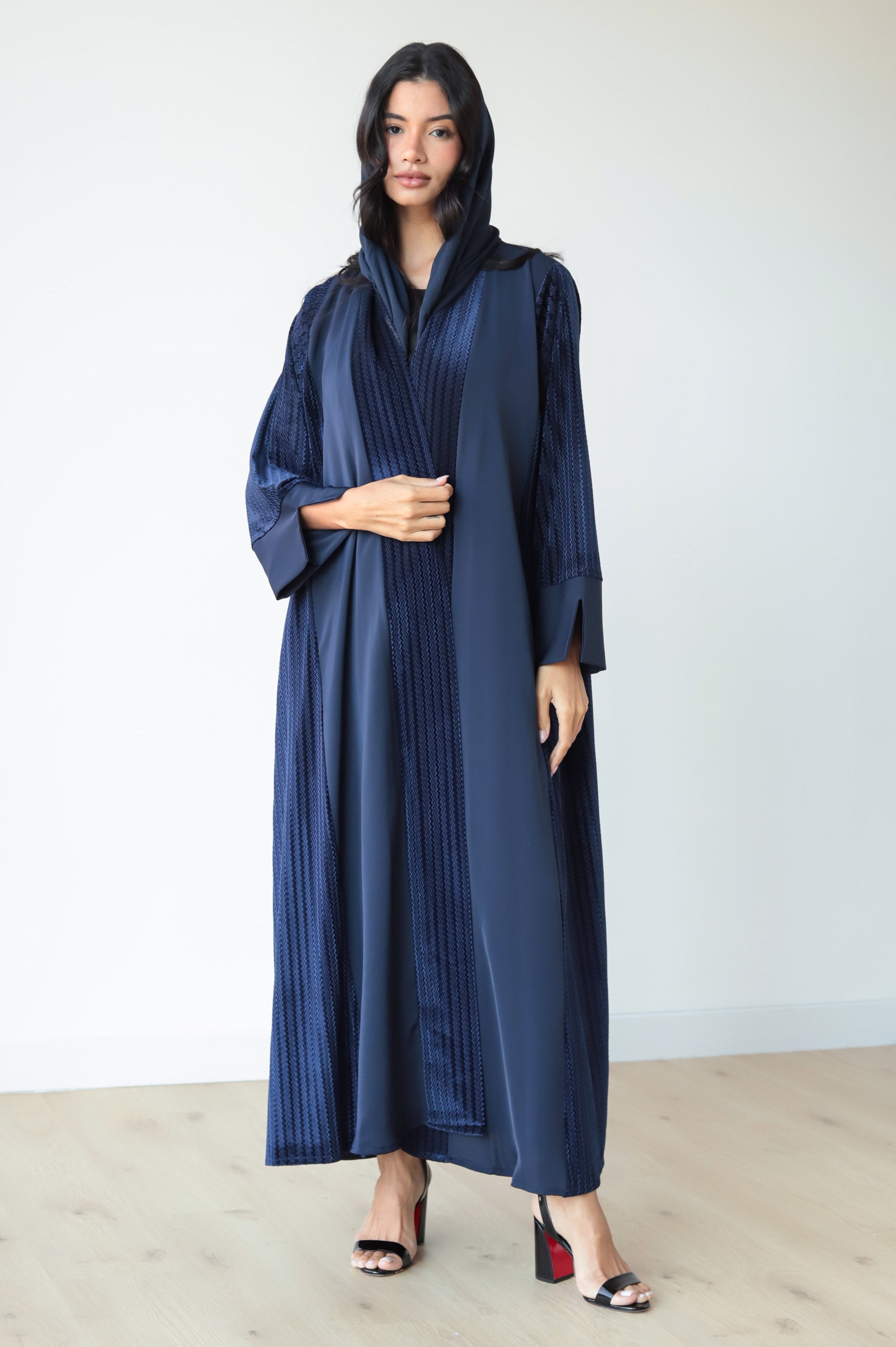 Basic Velvet Nada (Blue  Abaya)