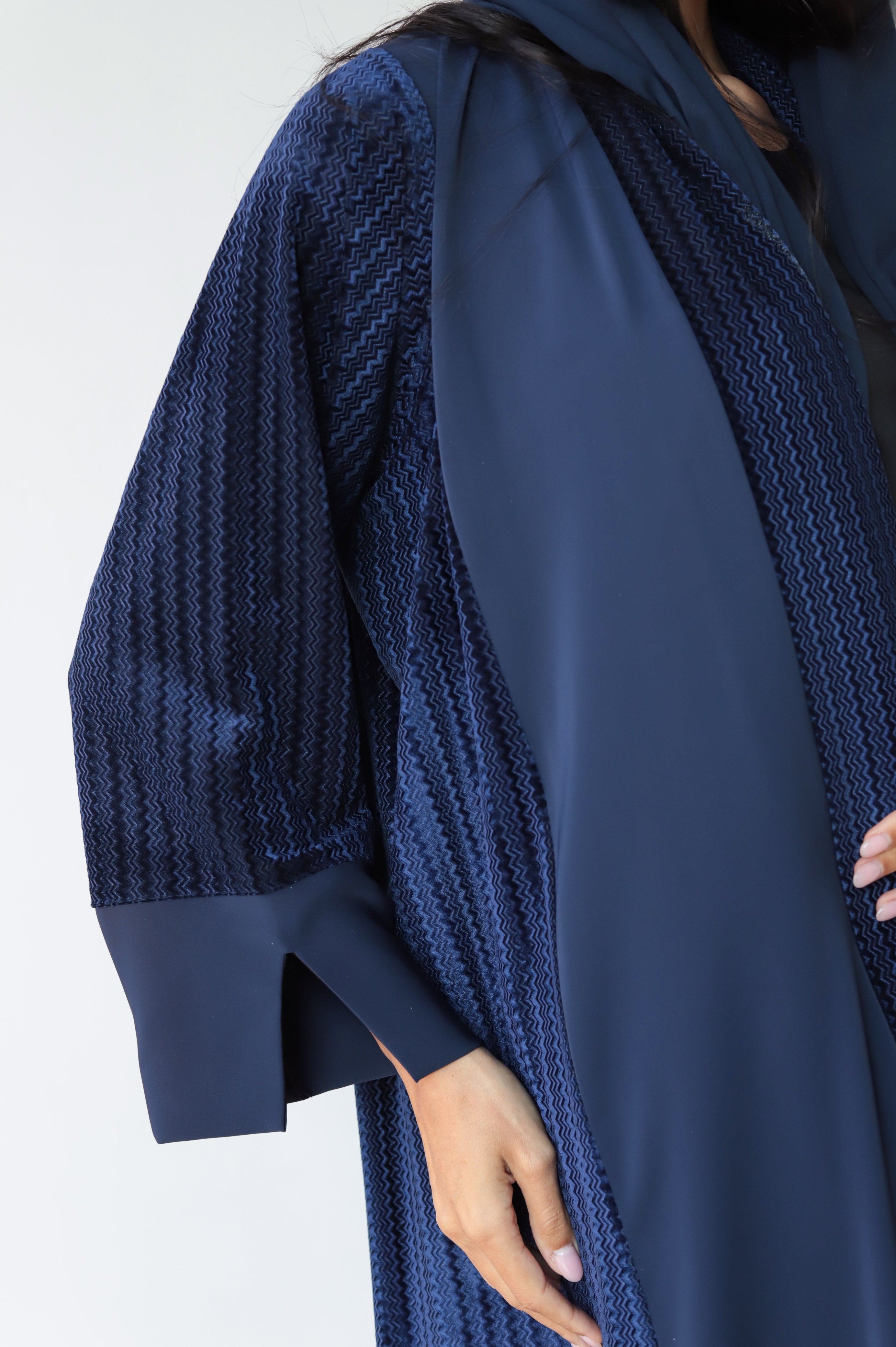Basic Velvet Nada (Blue  Abaya)