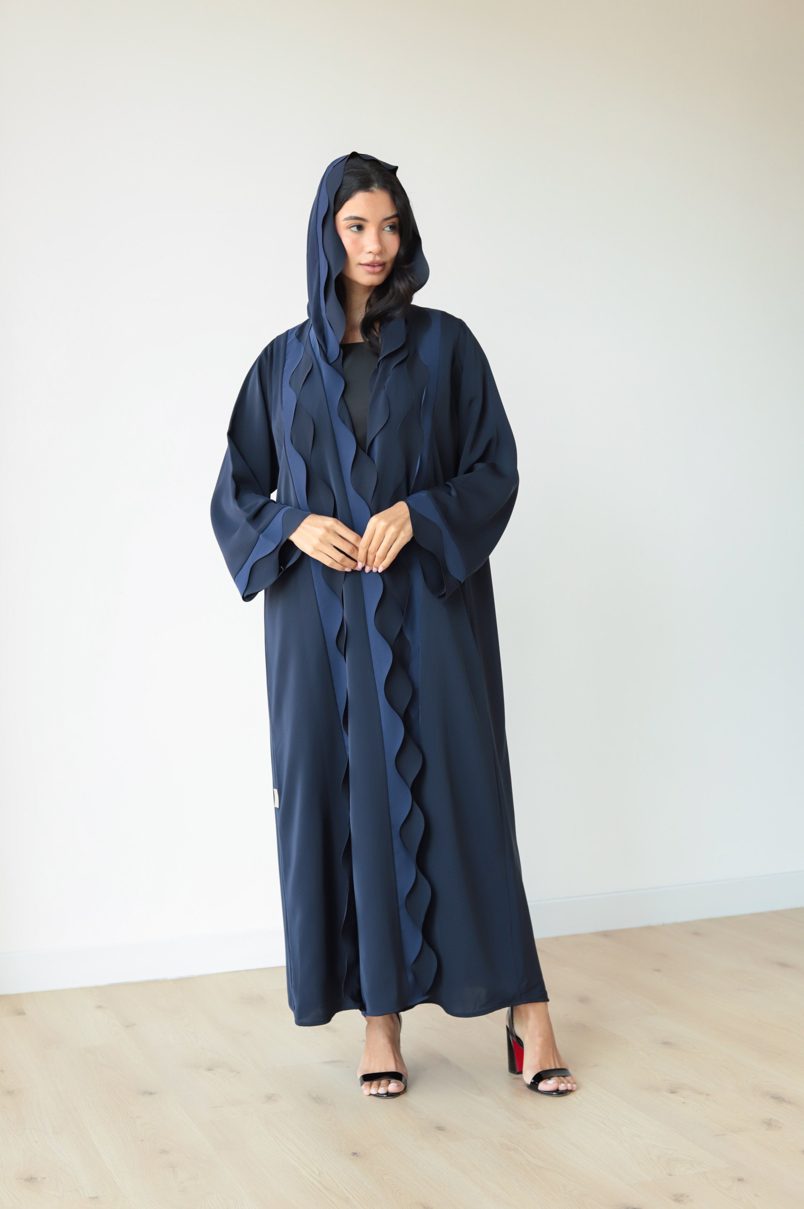 Basic Waves (Dark & Light Blue Abaya) - BasicAbaya