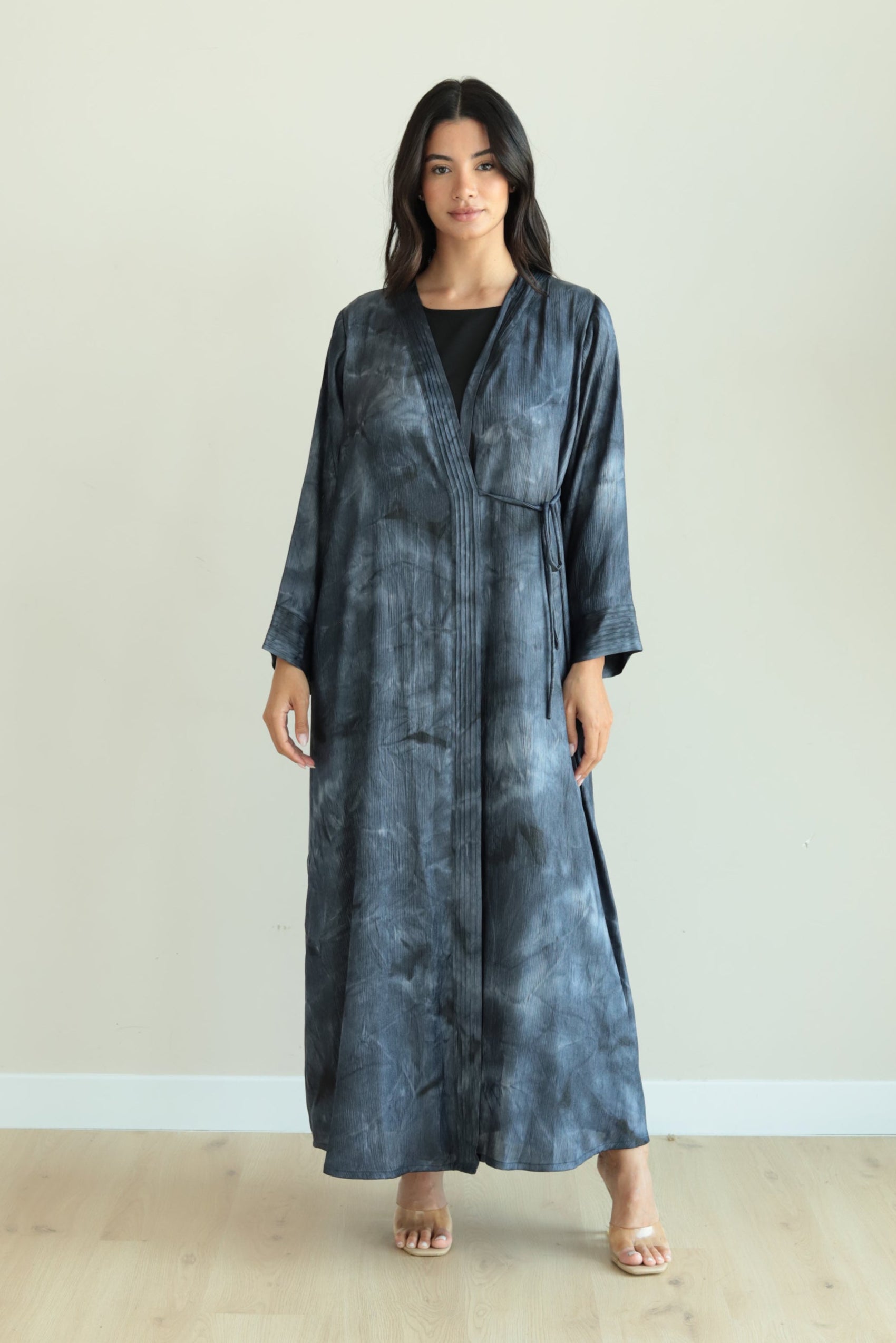 Basic Luna Pleated (Mid Night Blue Abaya )