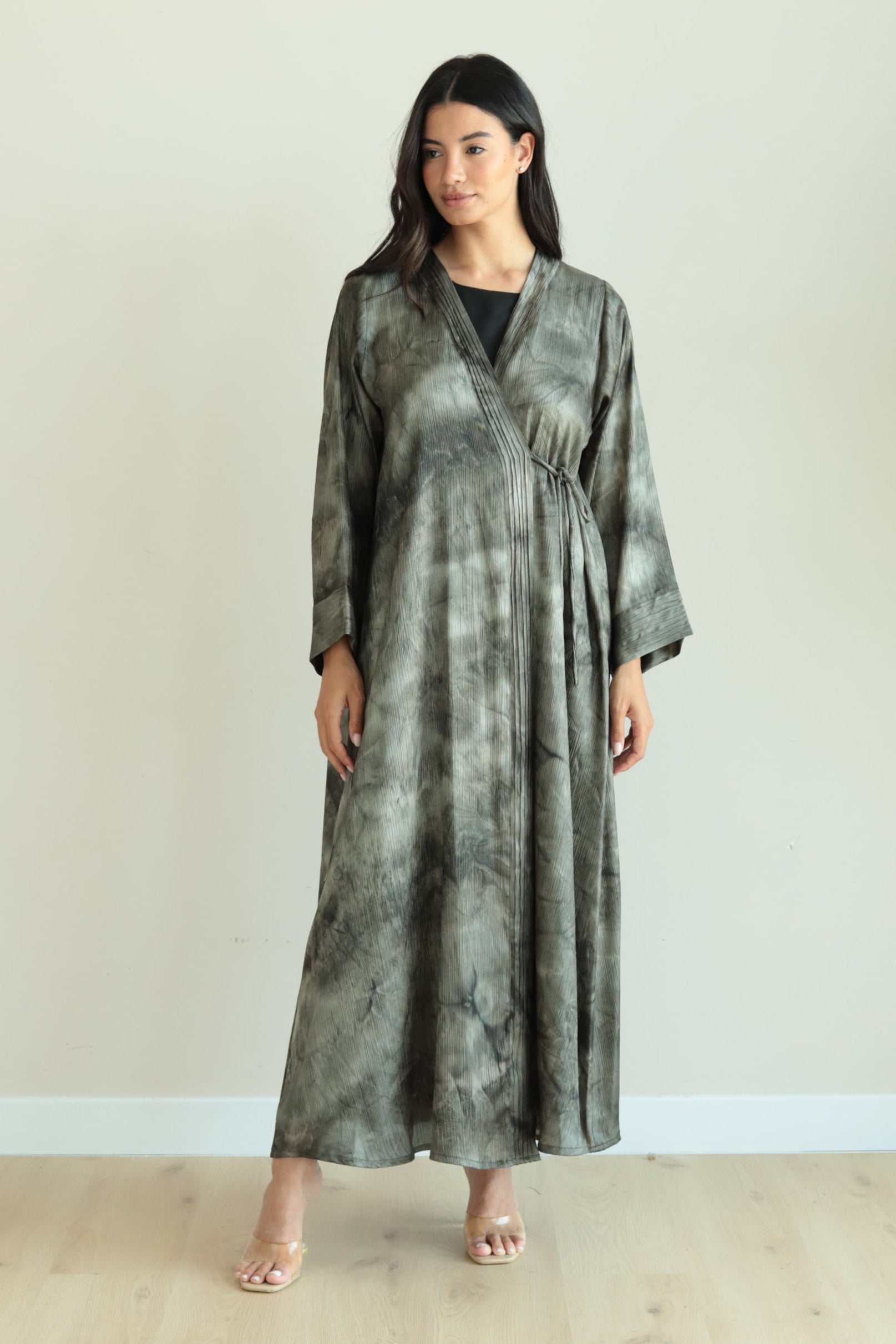 Basic Luna Pleated (Olive Abaya )