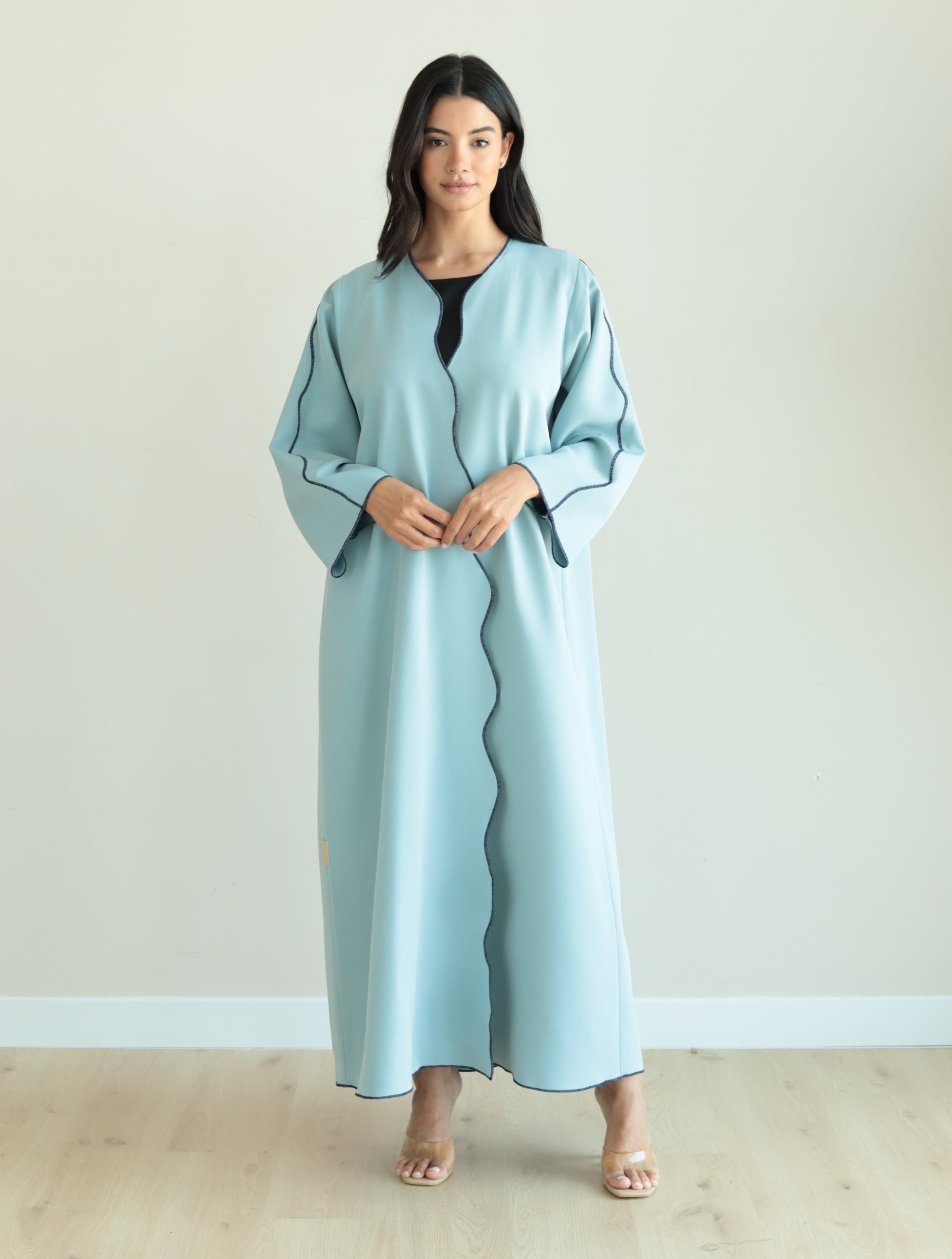 Basic Waves ( Pastel Blue Abaya )