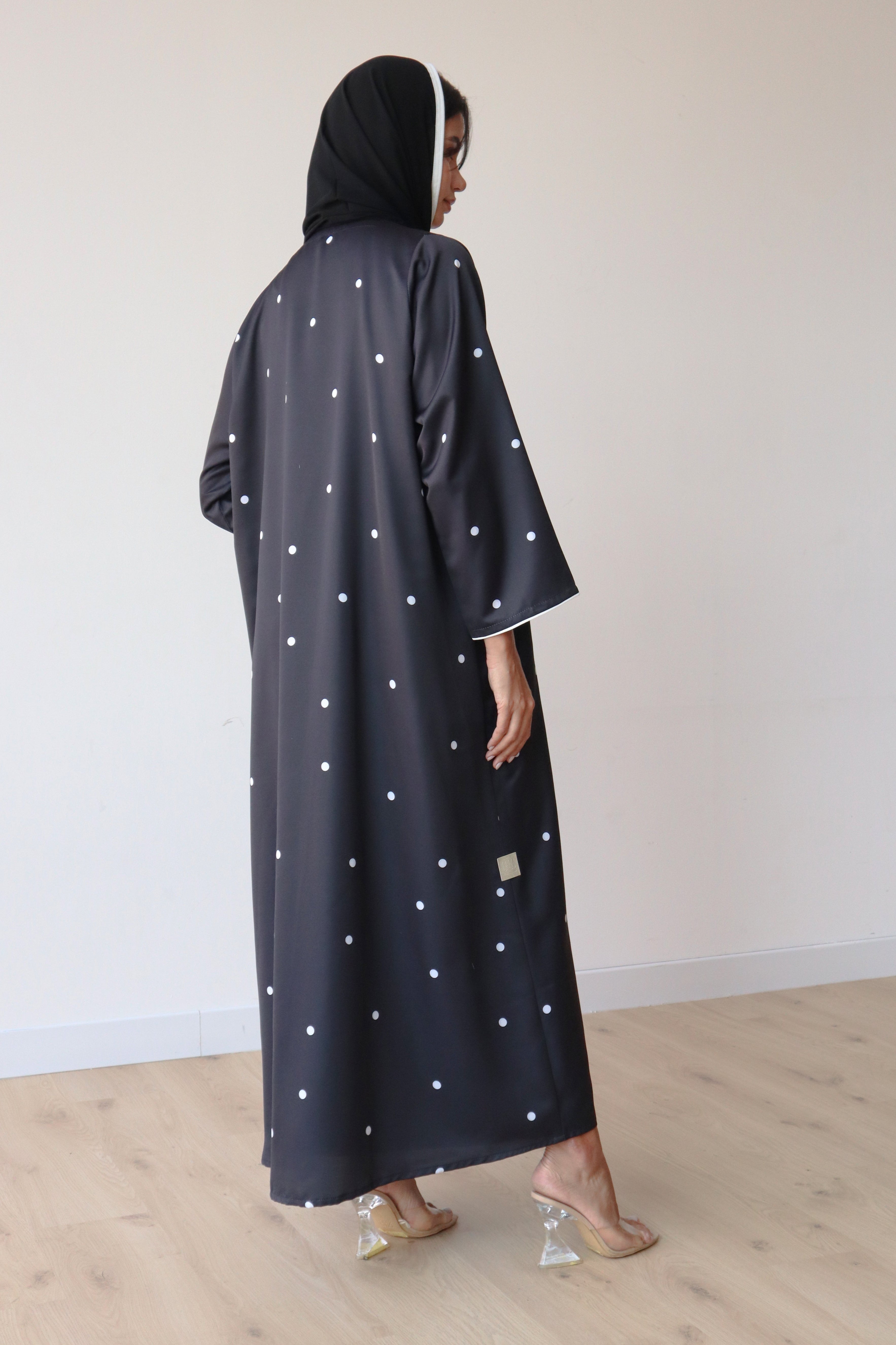 Basic Polka Dot (Black and White Abaya)