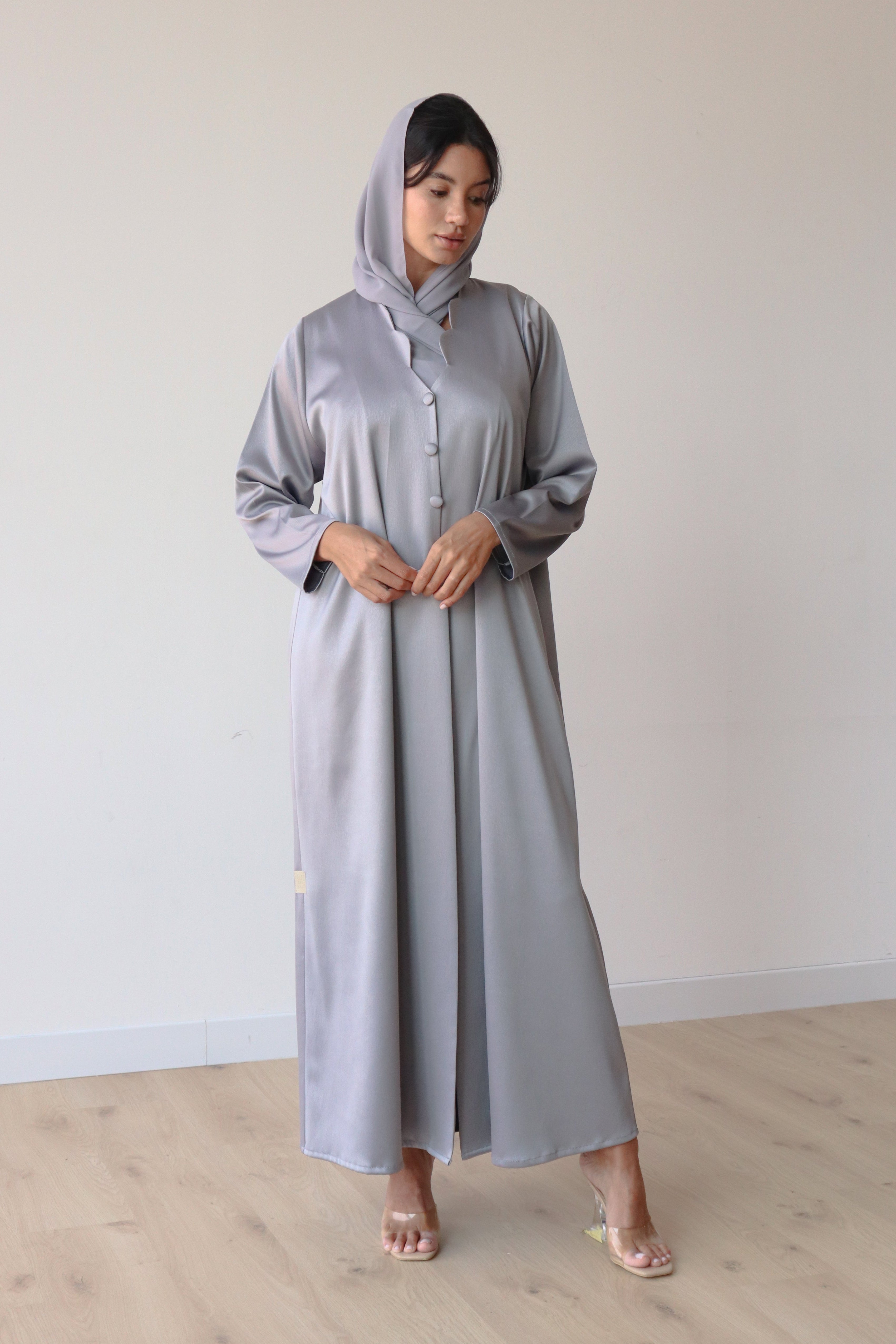 Basic Formal Elegance (Grey Abaya)