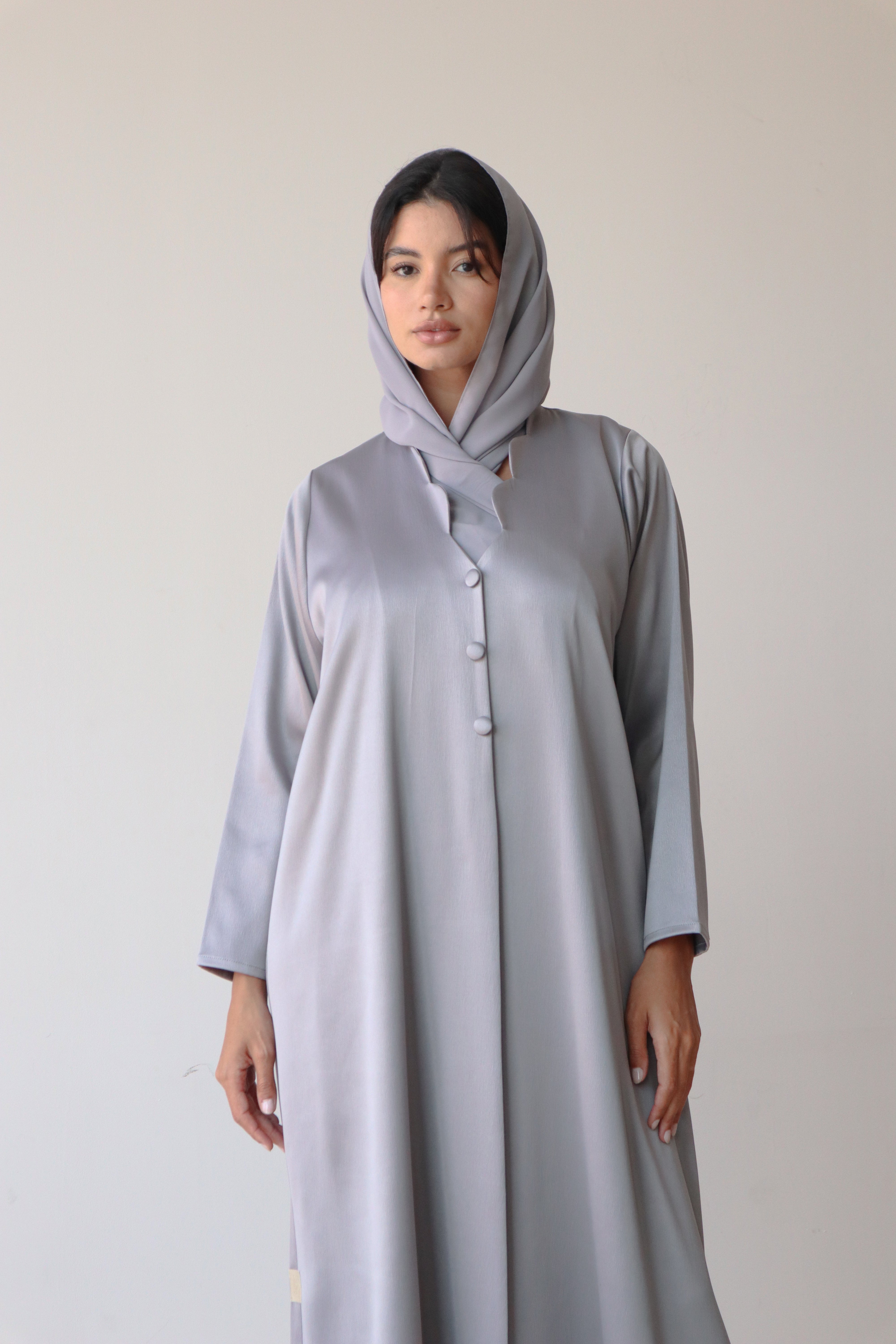 Basic Formal Elegance (Grey Abaya)