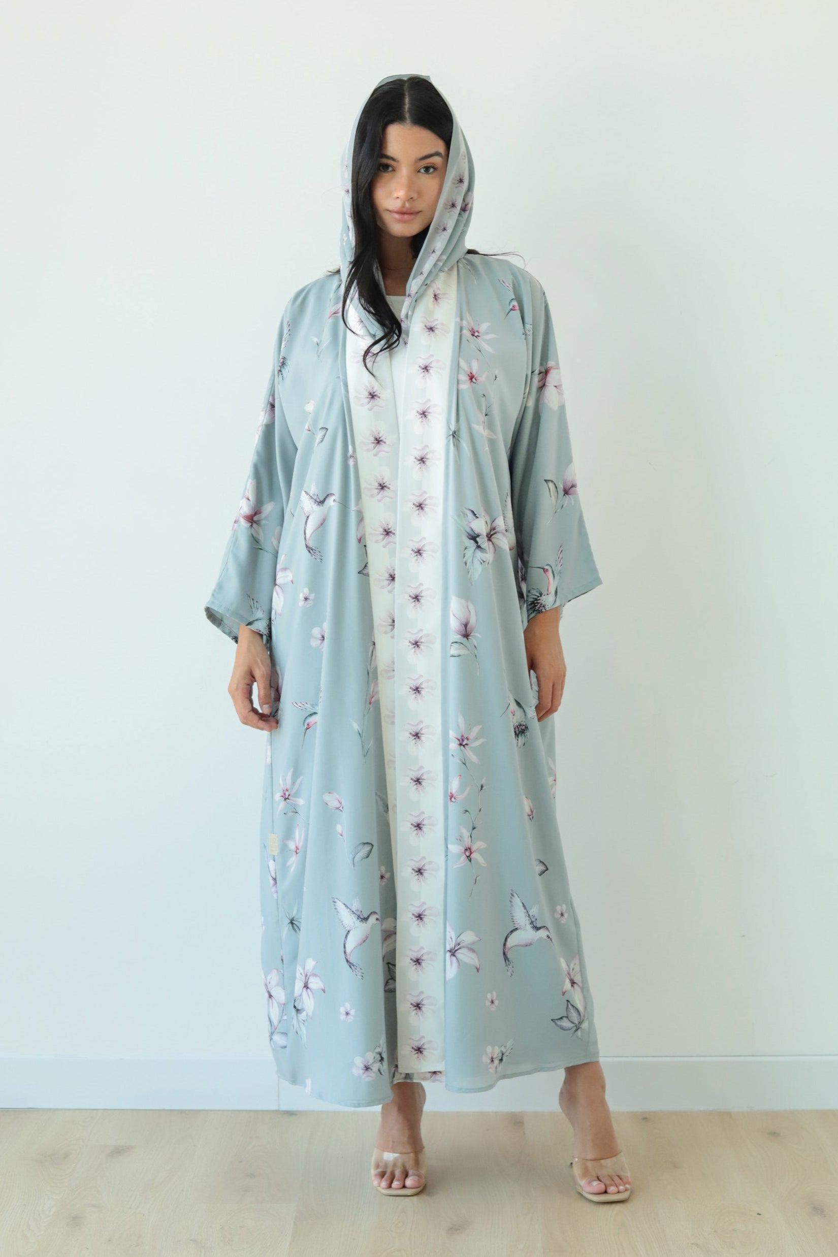 Basic Print Nature (Light Green Abaya)