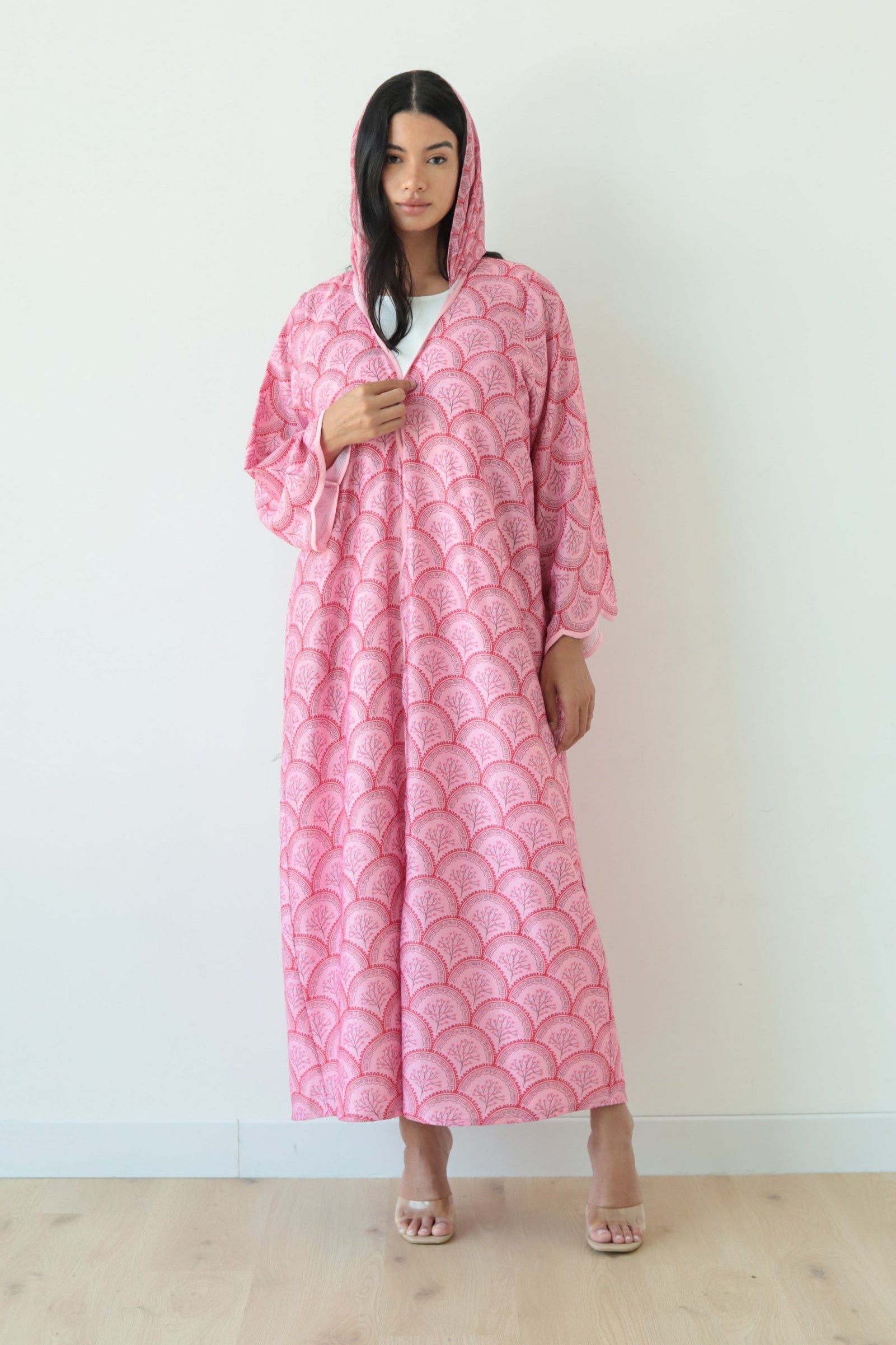 Basic Print Blossom (Pink Abaya)