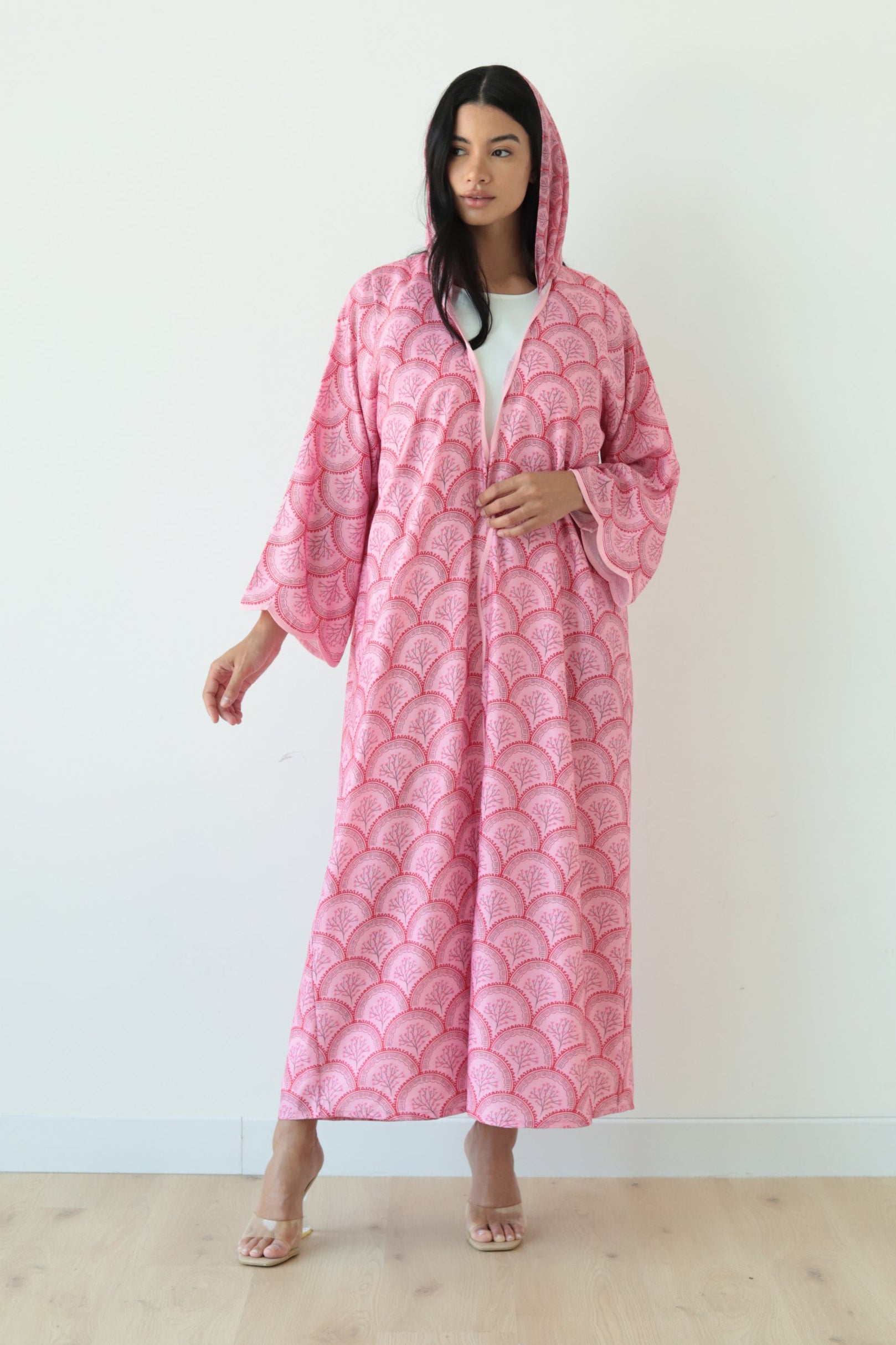 Basic Print Blossom (Pink Abaya)