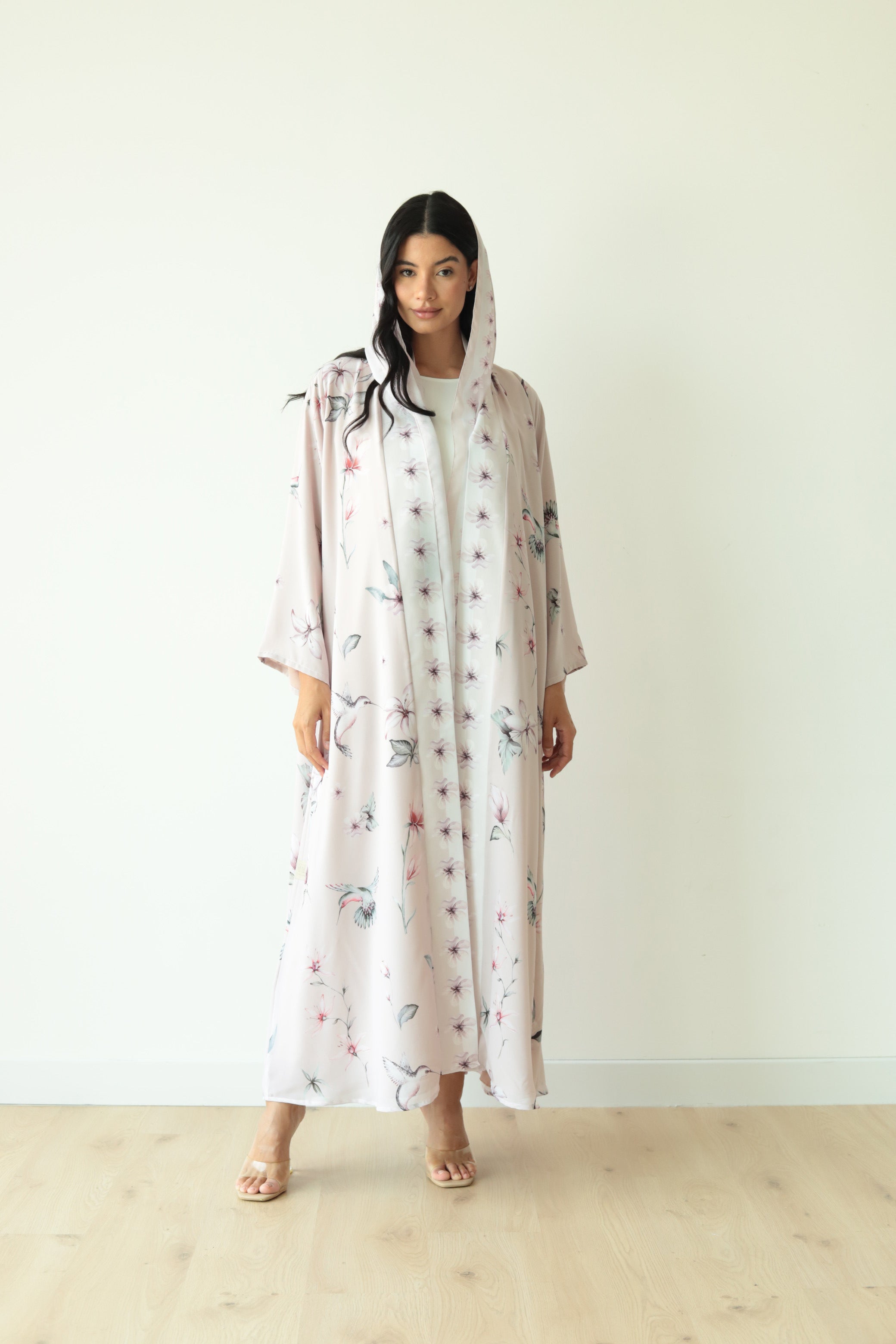Basic Print Nature (Light Pink Abaya)