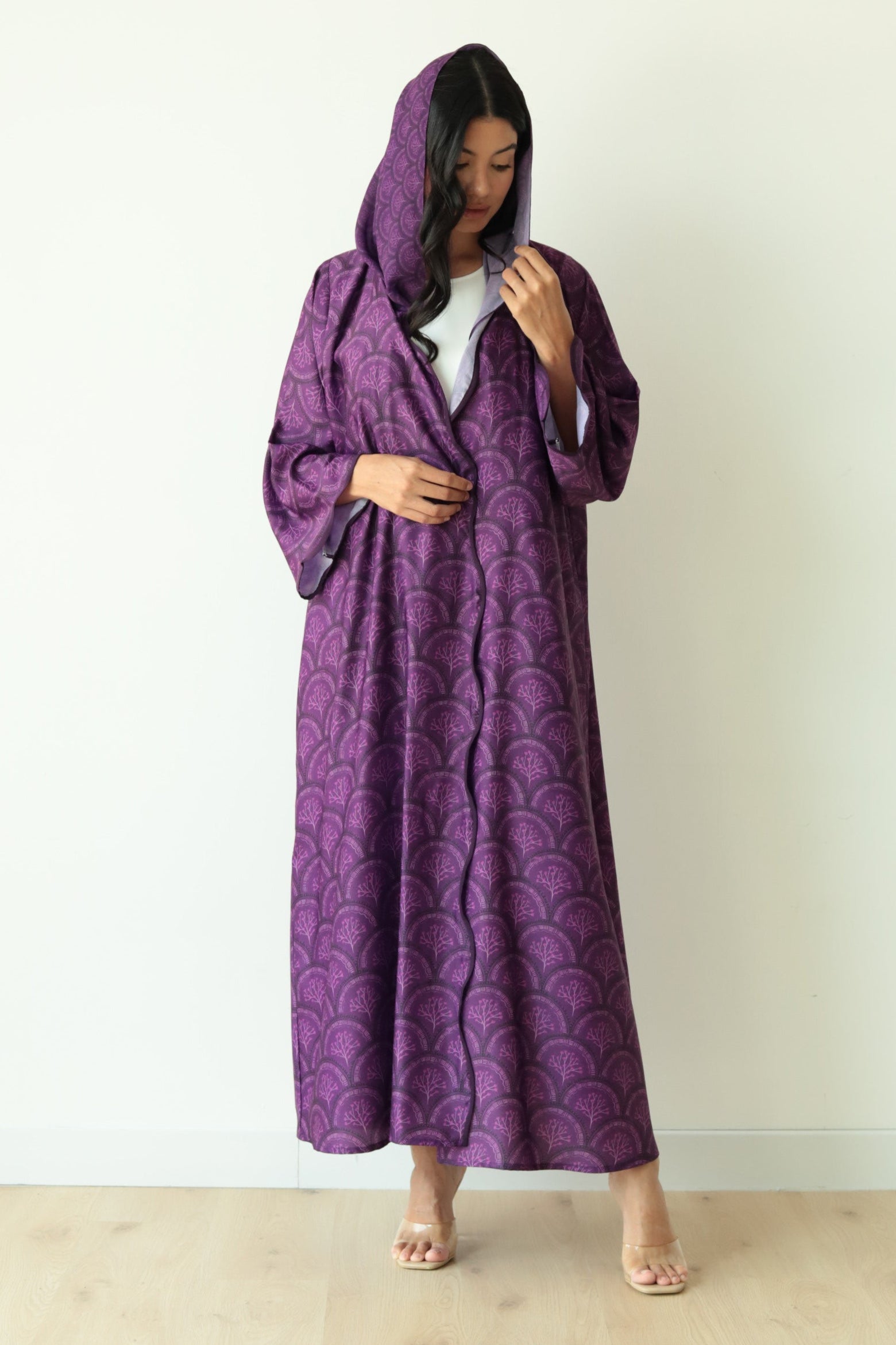 Basic Print Blossom (Purple Abaya)