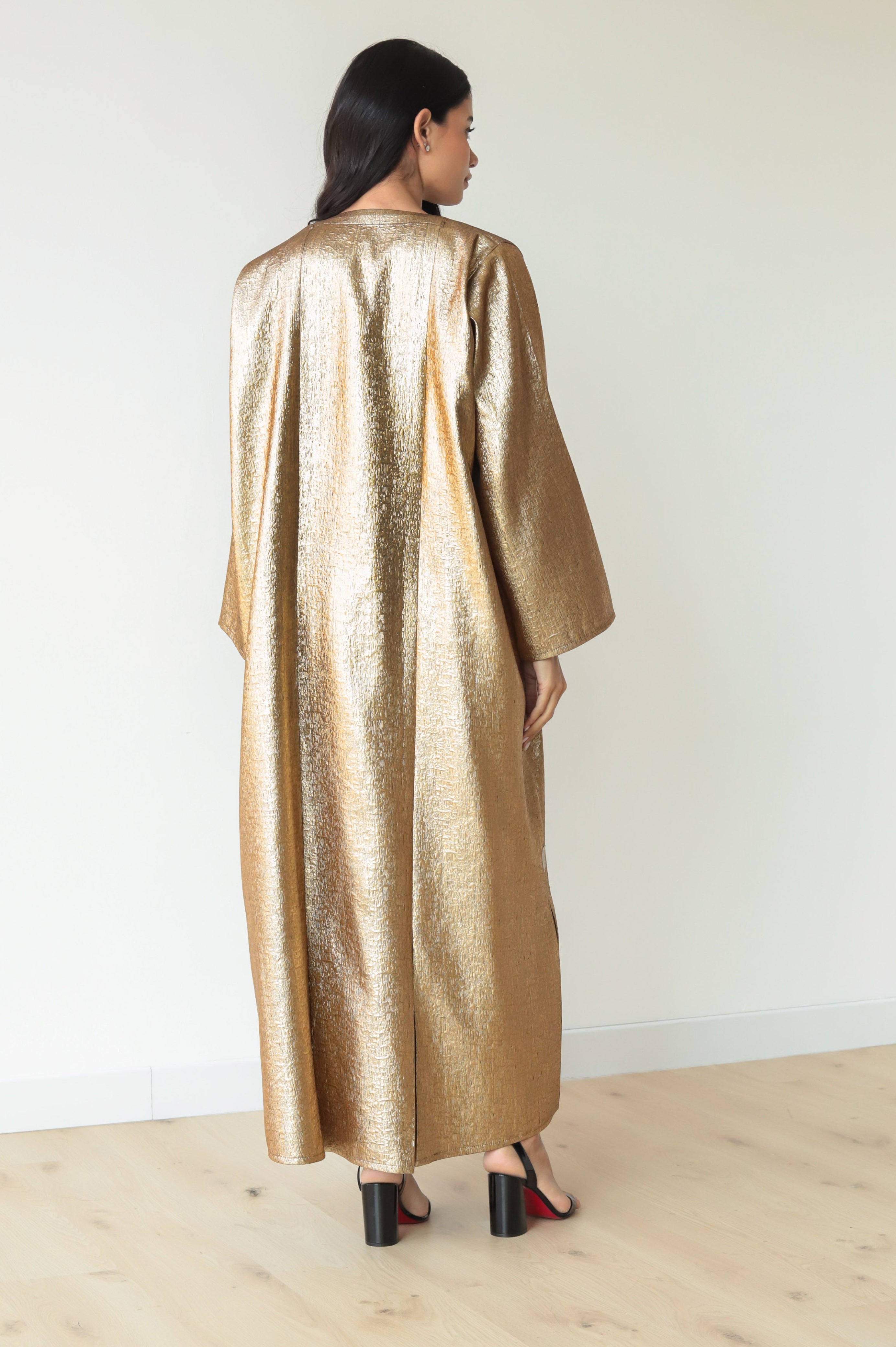 Elham Alarif - Basic Brocade (Gold Abaya)