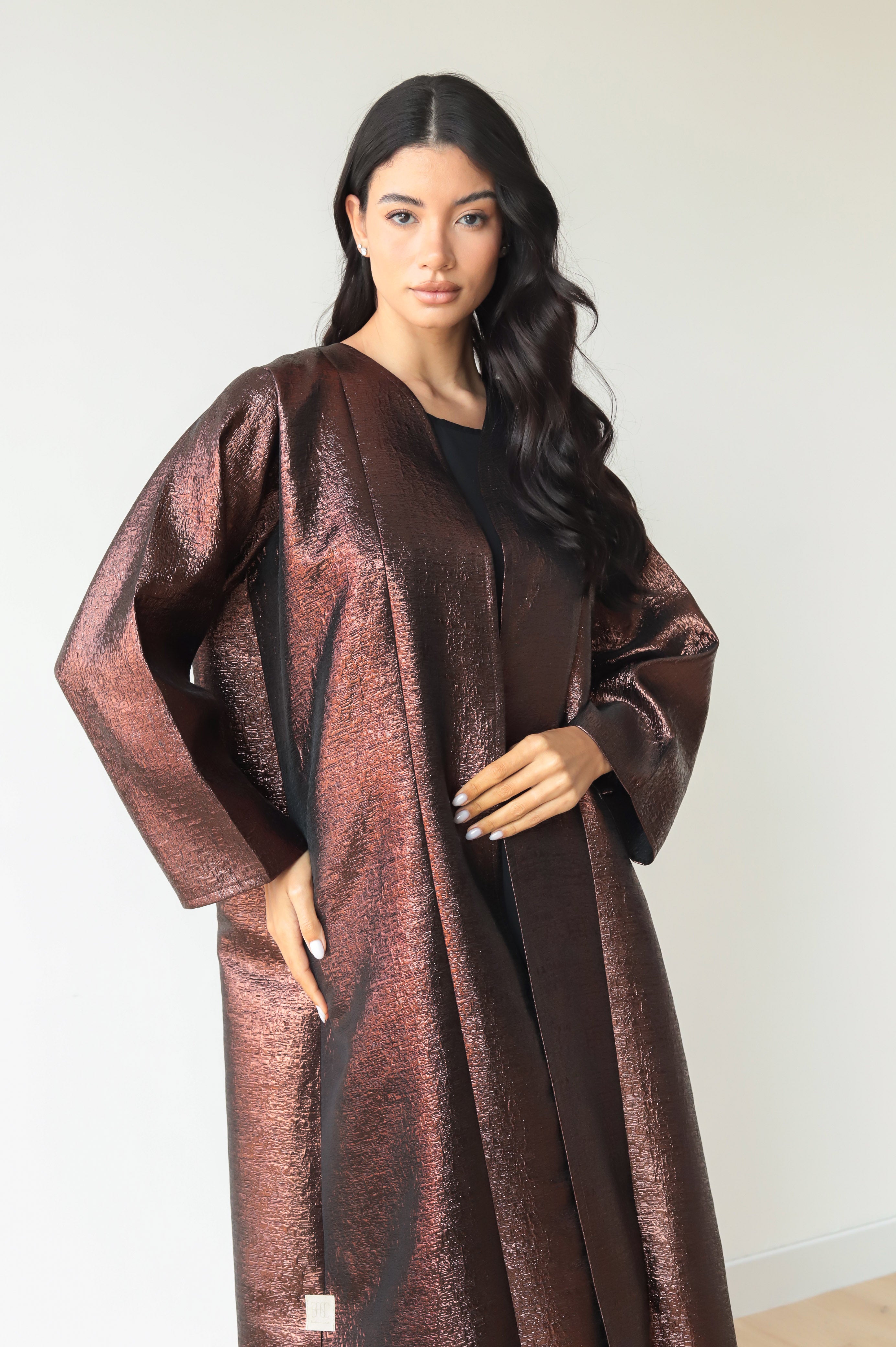 Basic Brocade (Bronze Abaya)