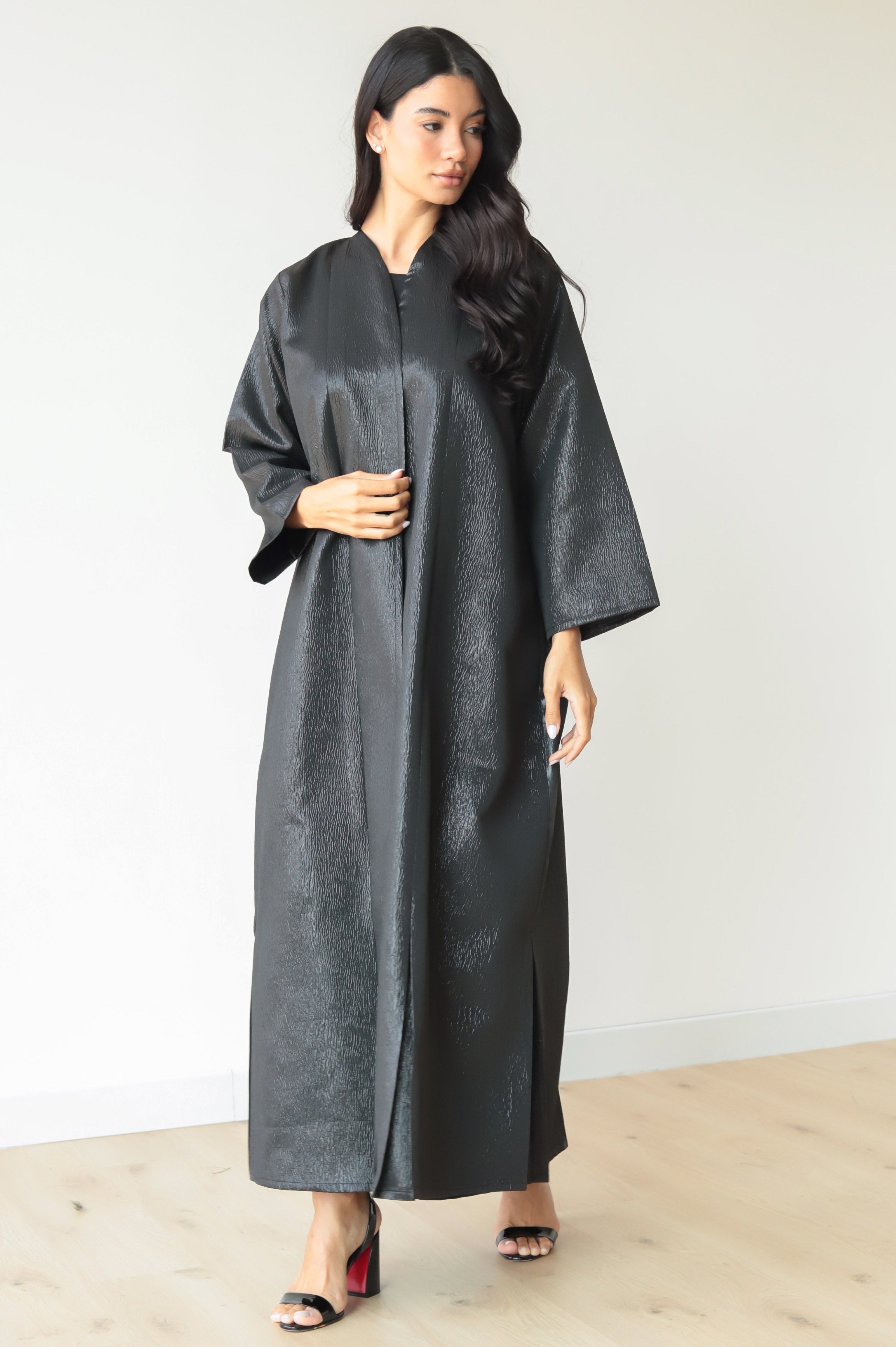 Basic Brocade (Black Abaya)