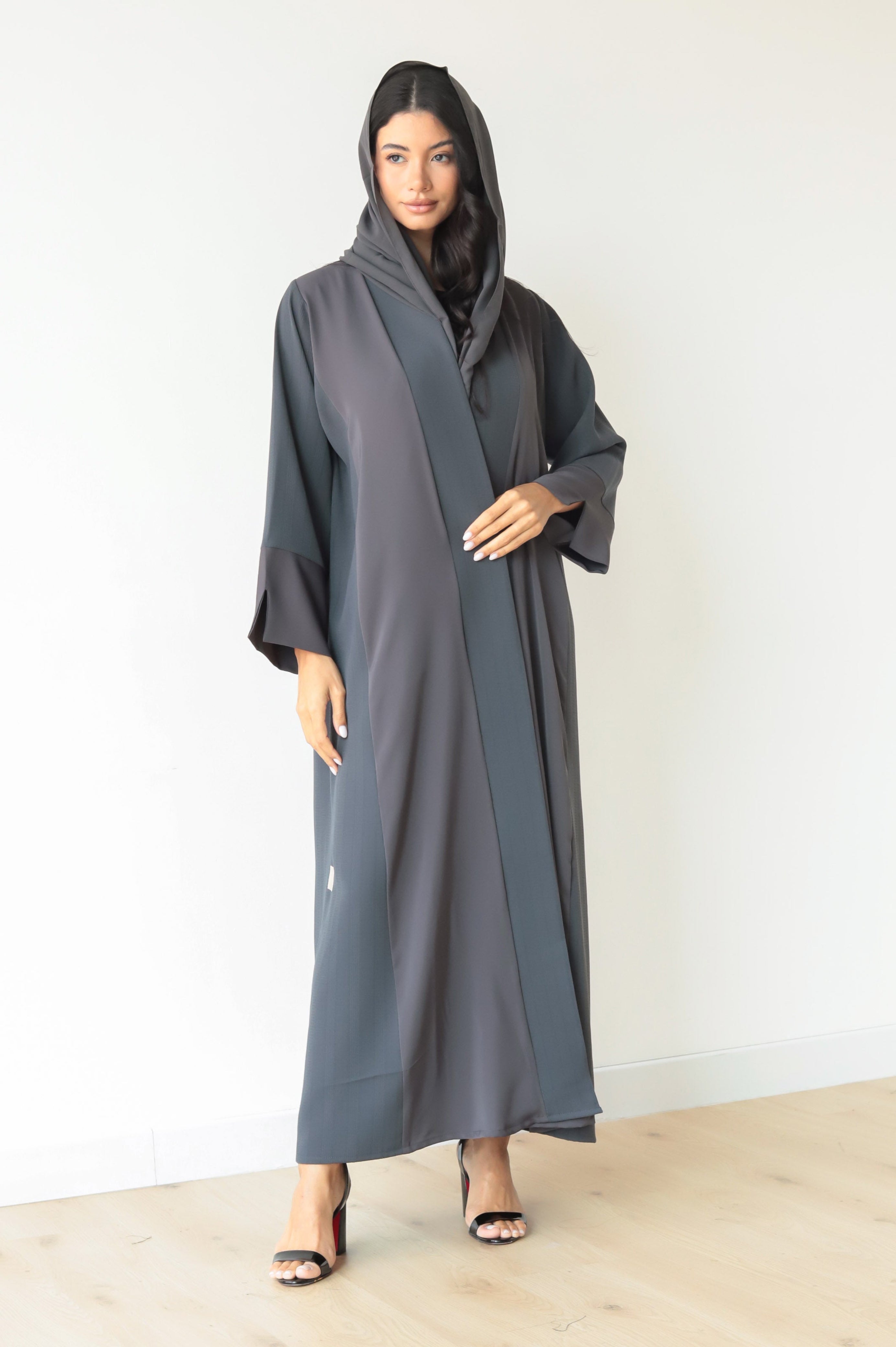 Basic Nada Panel (Grey Abaya) - BasicAbaya