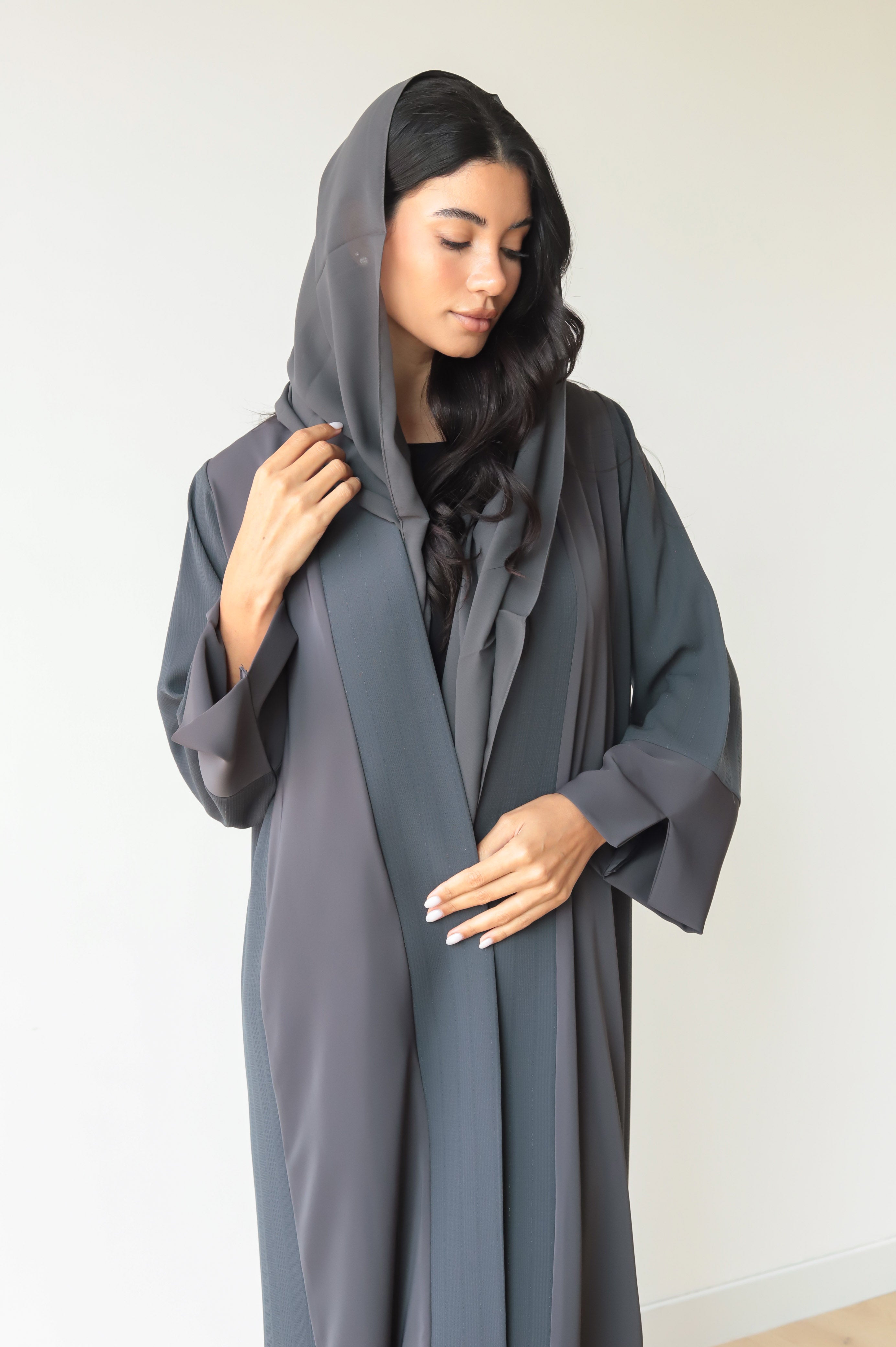 Basic Nada Panel (Grey Abaya) - BasicAbaya