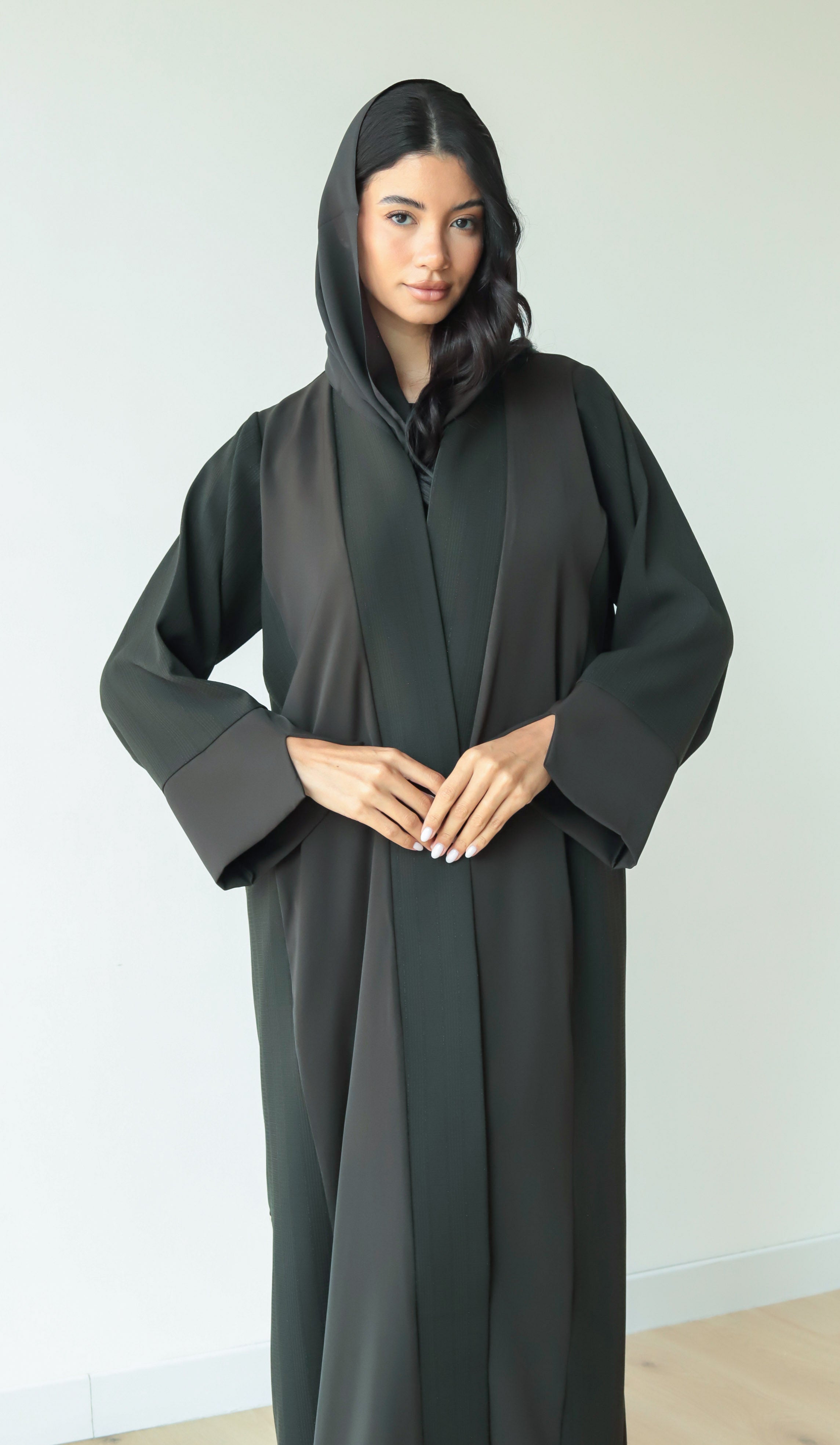 Basic Nada Panel (Dark Olive Abaya) - BasicAbaya
