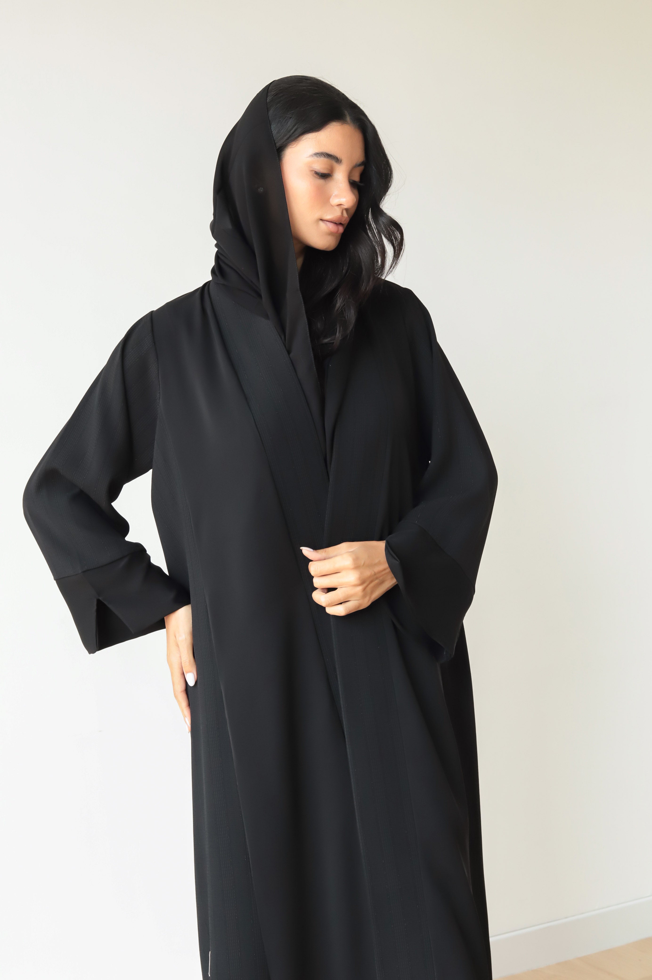 Basic Nada Panel (Black Abaya) - BasicAbaya