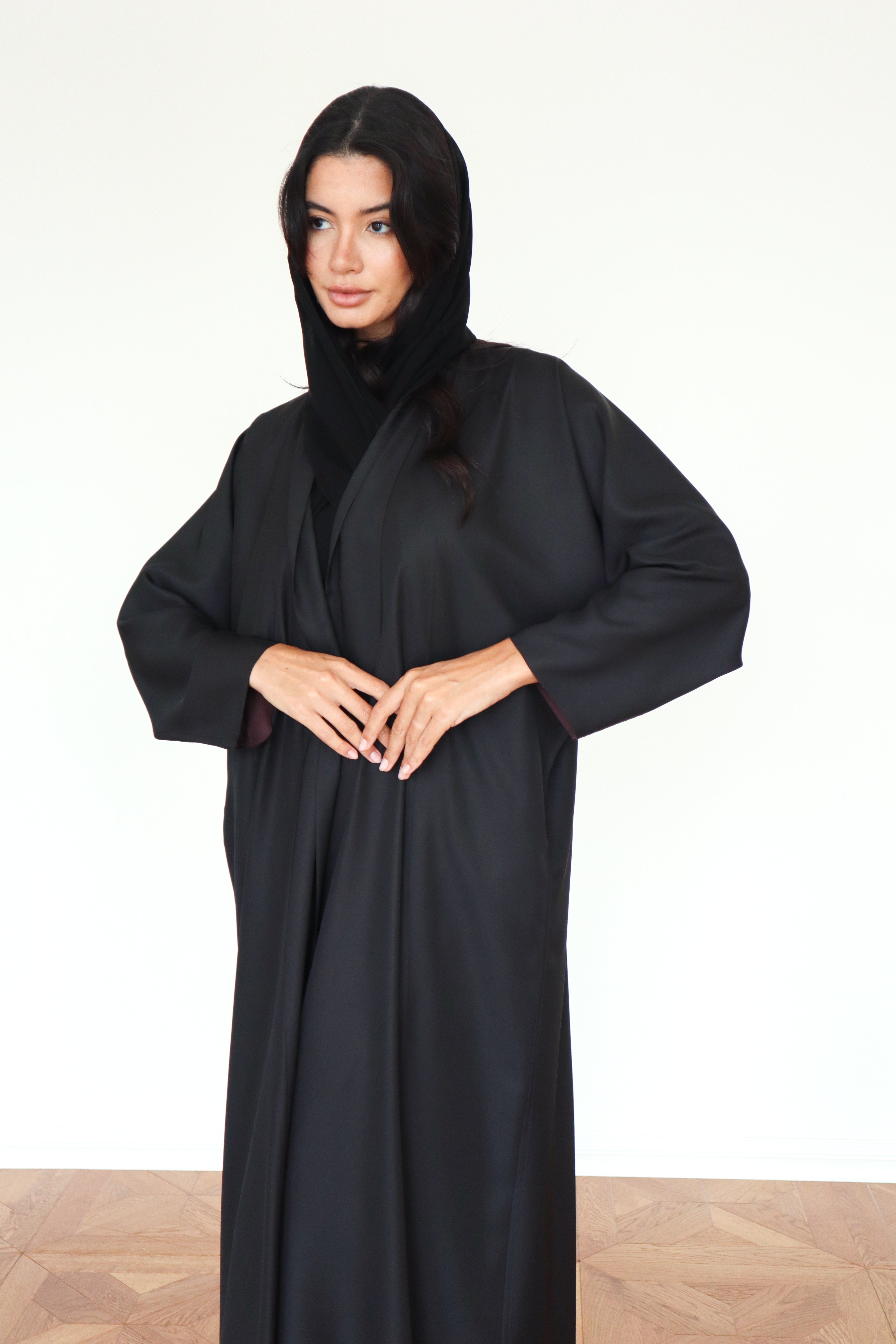 Basic Reversible half bisht (Black & Brown Abaya)