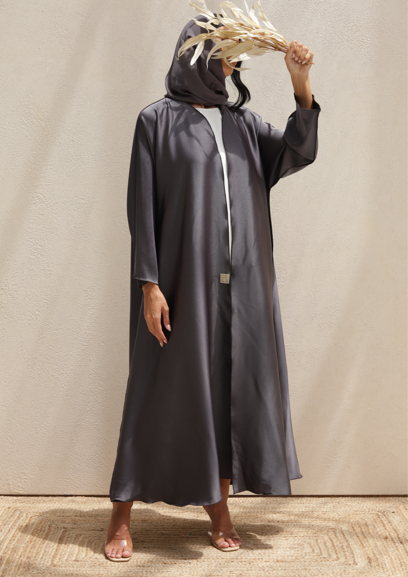 Basic Reversible (Black/Grey Abaya) - BasicAbaya
