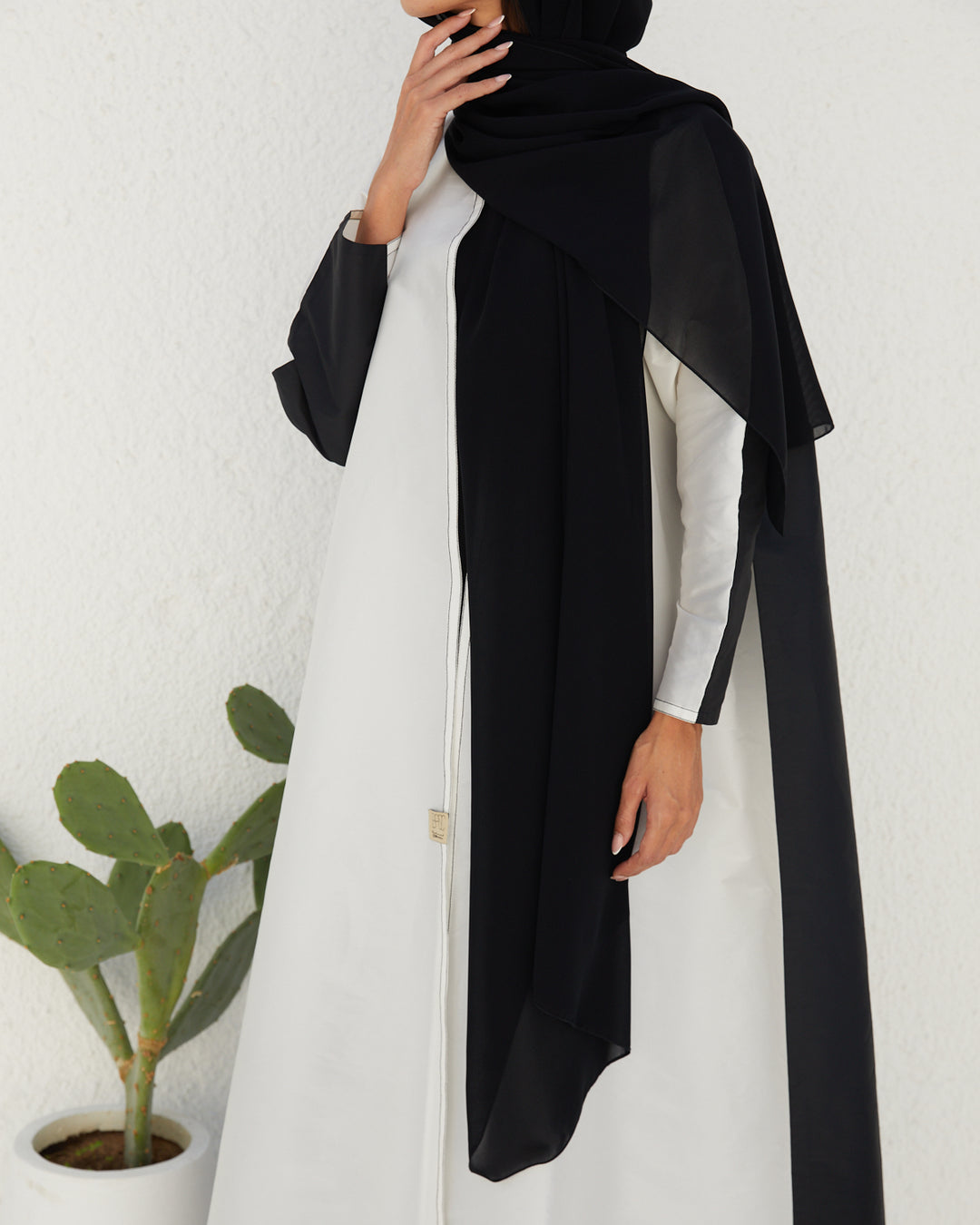 Basic 12 Twelve Black Abaya look 2 from the LATEST ONLINE DUBAI ABAYAS COLLECTION