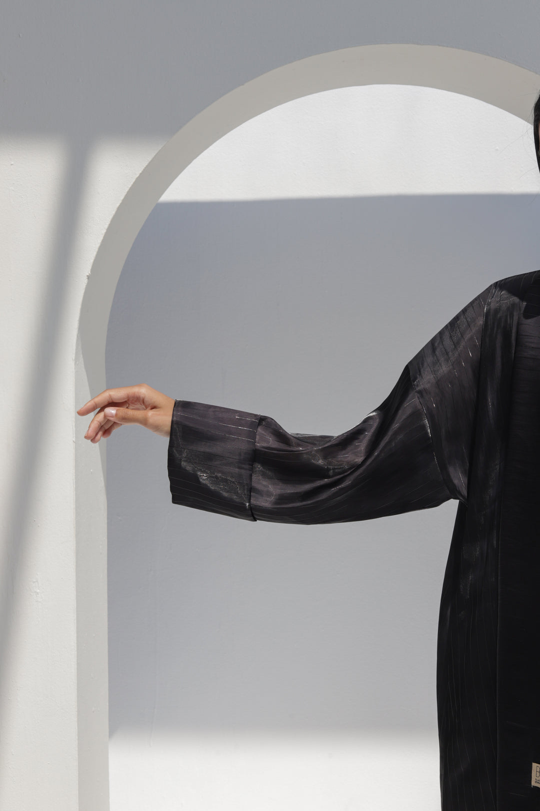 Basic 17 Seventeen Organza Black Abaya Dress Look 4 By Dubai Abaya Collection