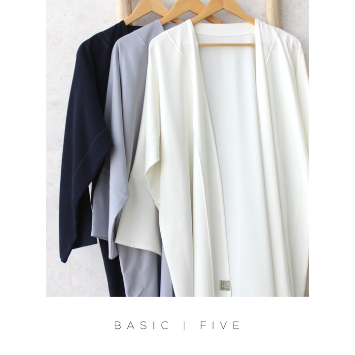 Basic 05 Five (White) - BasicAbaya